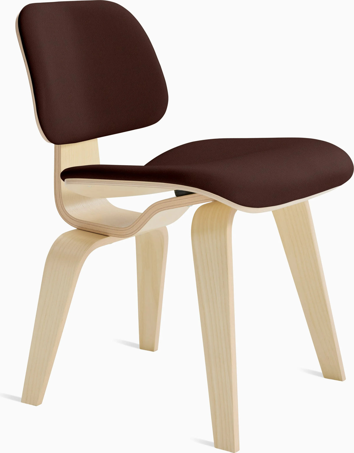 Eames Molded Plywood Dining Chair Wood Base (DCW), Upholstered