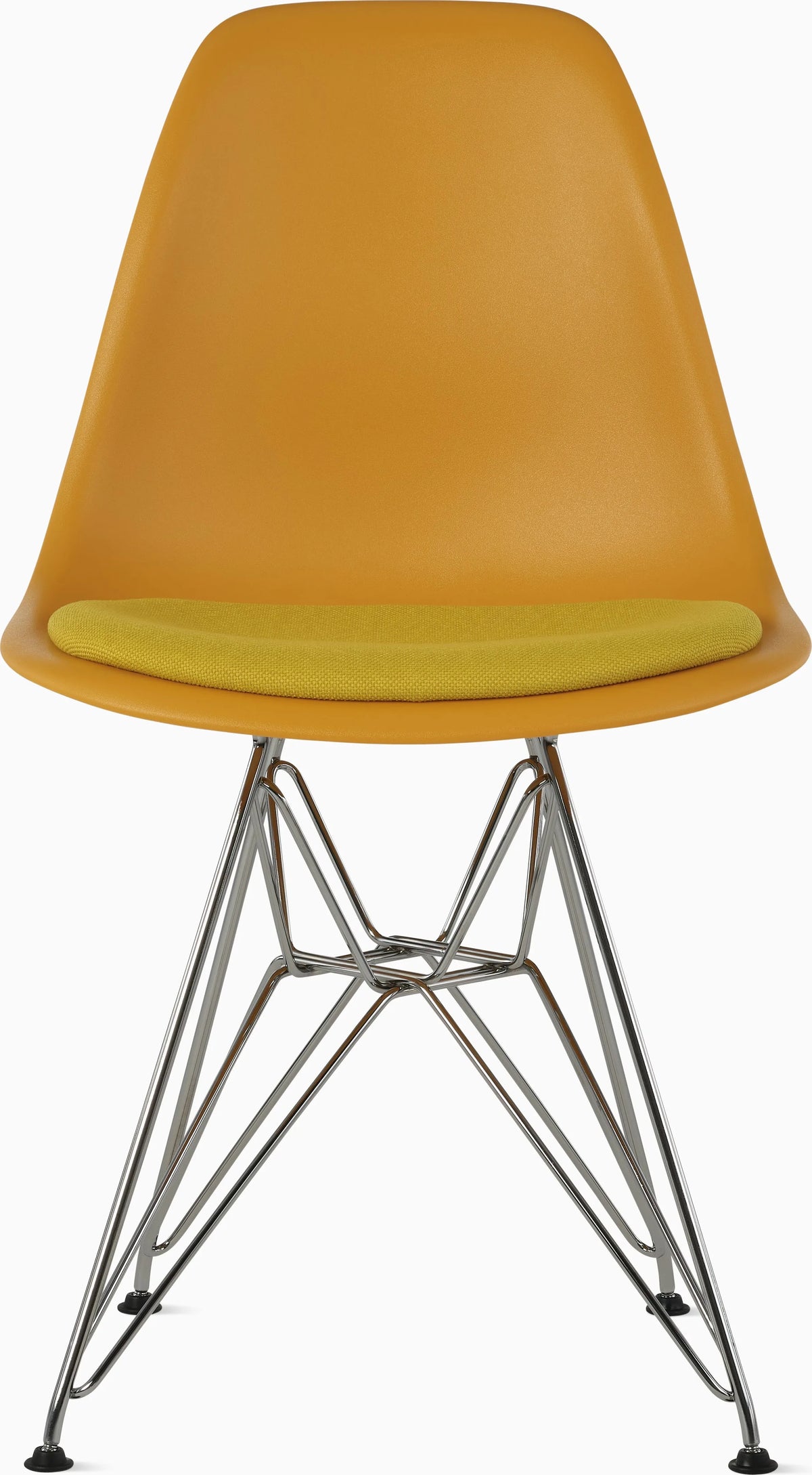 Eames Molded Plastic Side Chair with Seat Pad