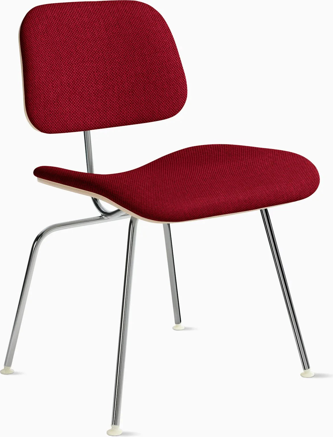 Eames Molded Plywood Dining Chair Metal Base (DCM), Upholstered