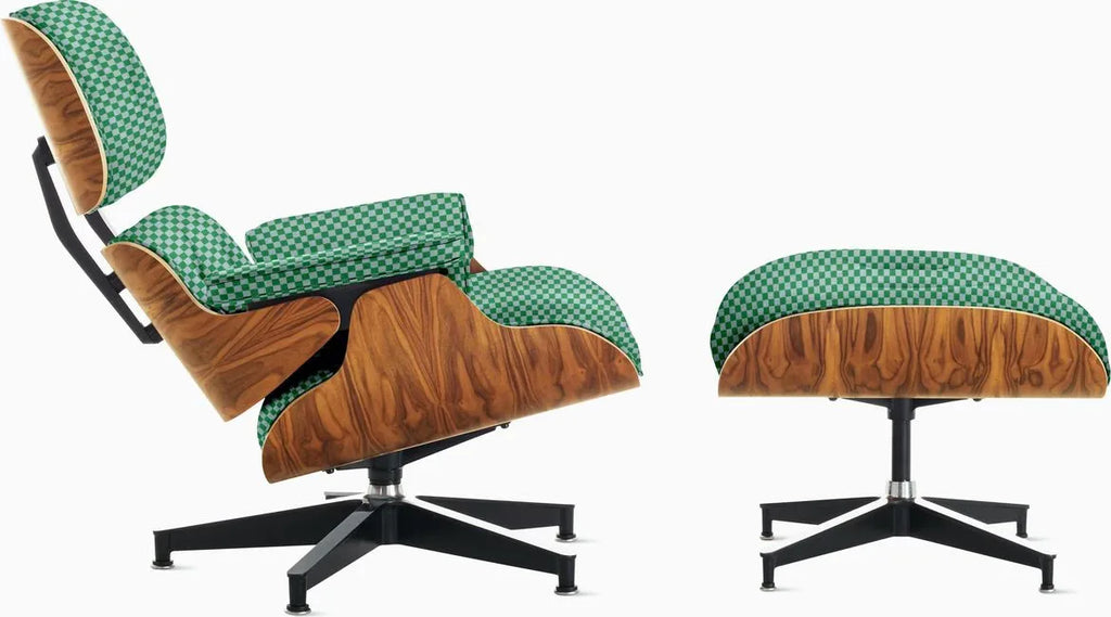 Eames Lounge Chair and Ottoman, Vegan Leather