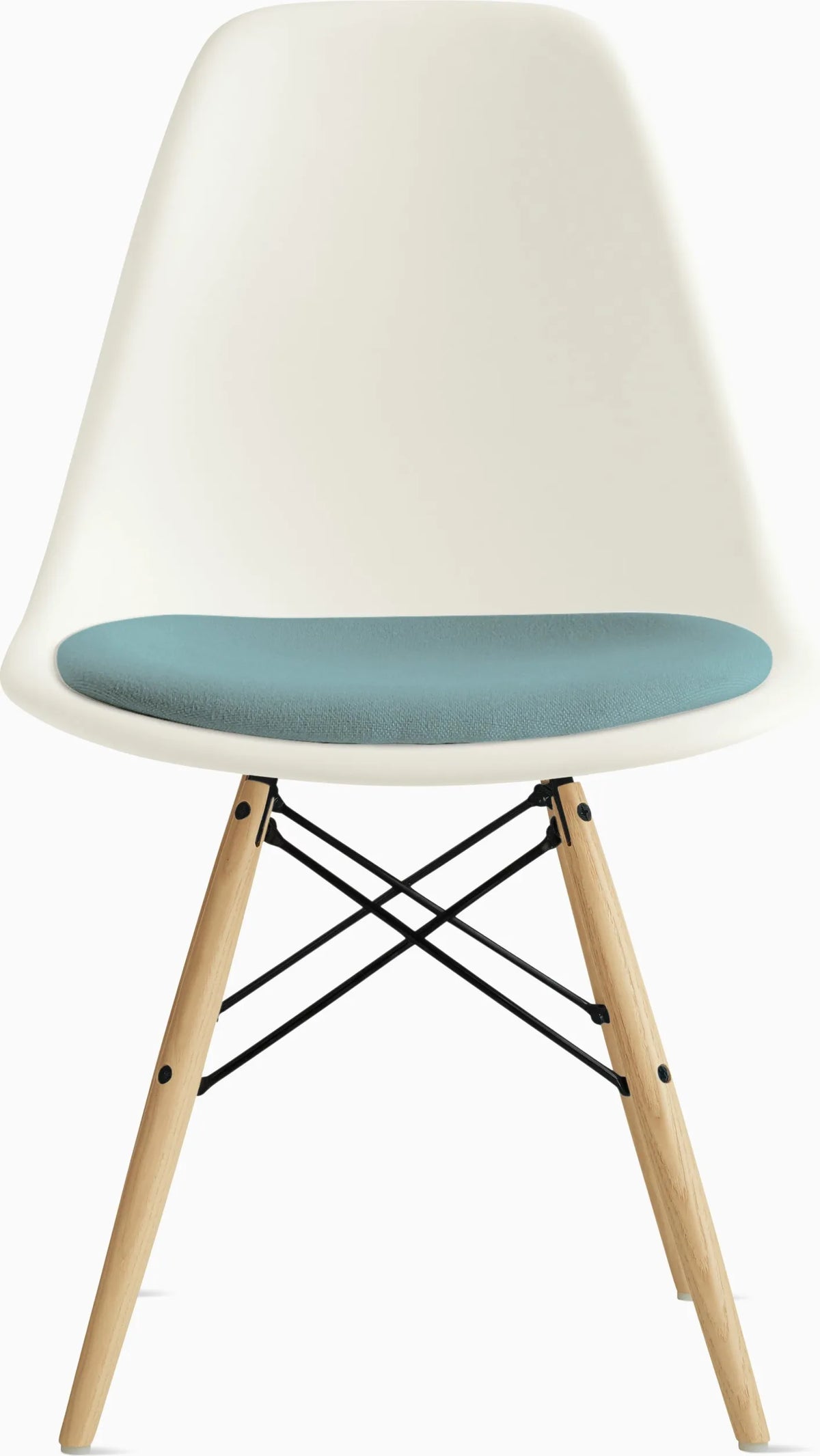Eames Molded Plastic Side Chair with Seat Pad