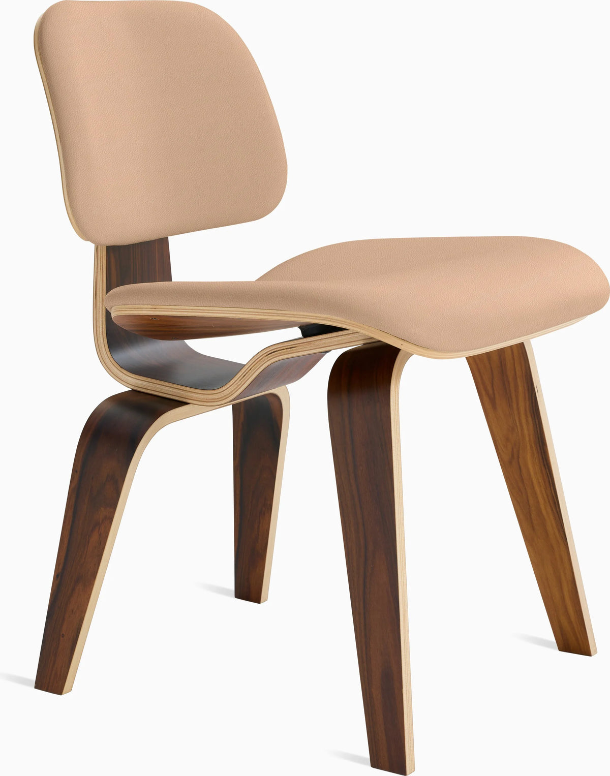 Eames Molded Plywood Dining Chair Wood Base (DCW), Upholstered