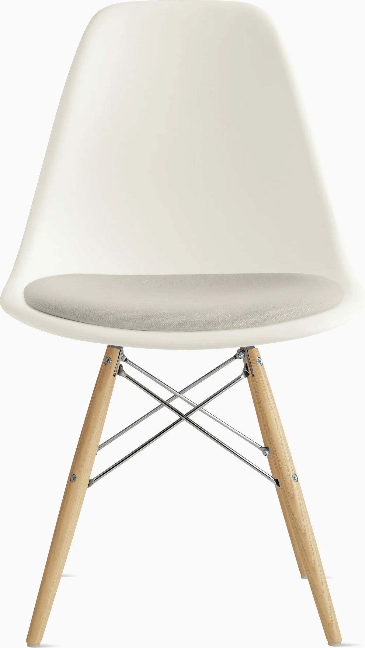 Eames Molded Plastic Side Chair with Seat Pad