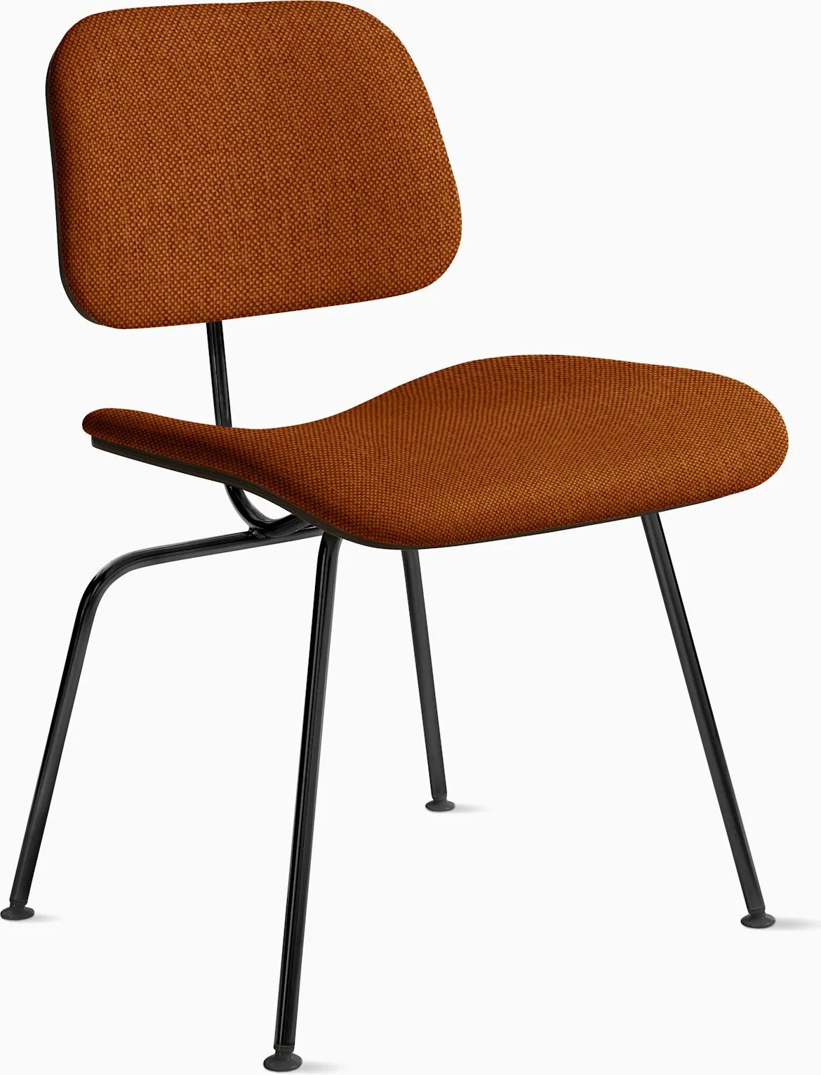 Eames Molded Plywood Dining Chair Metal Base (DCM), Upholstered