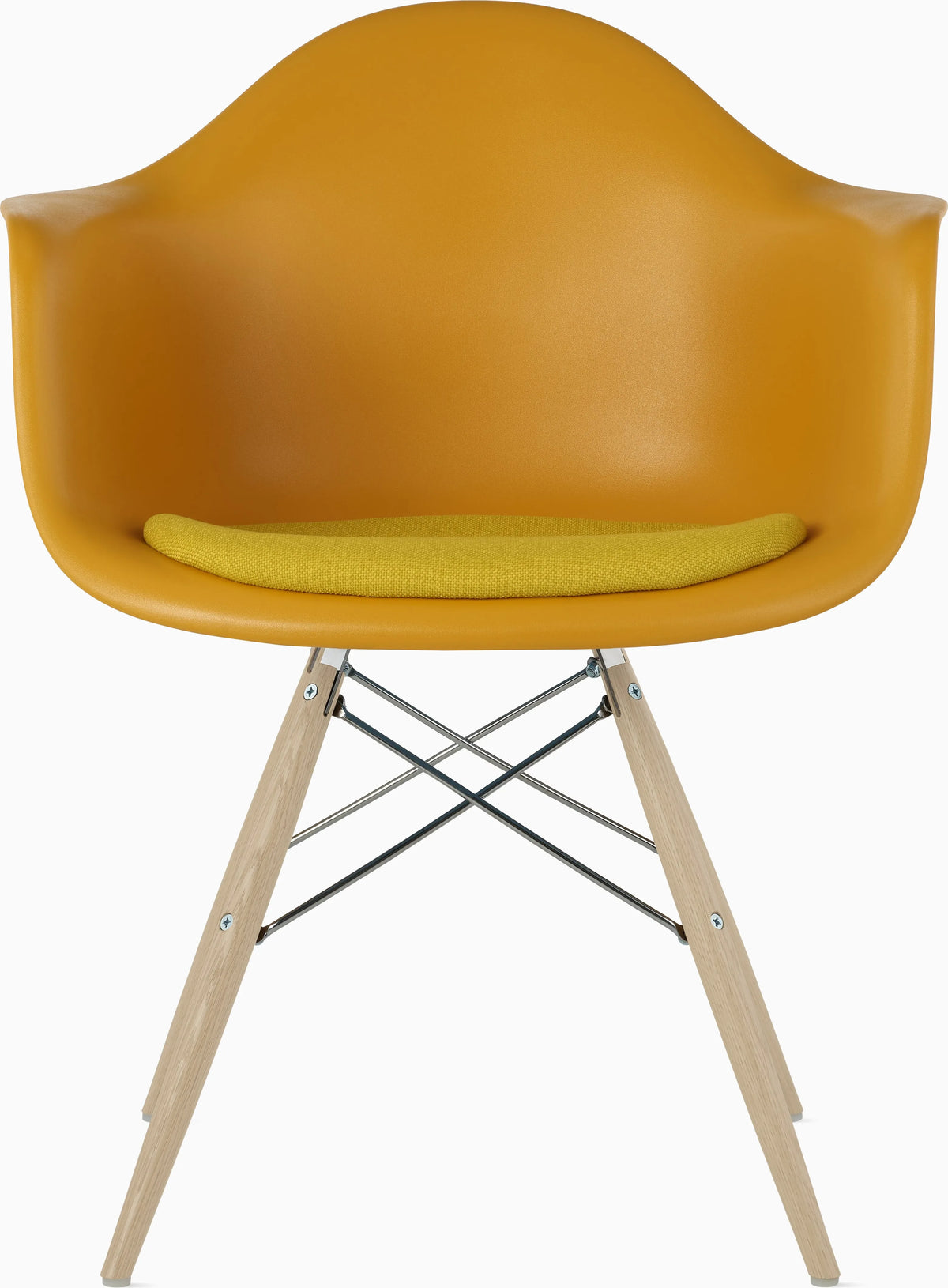 Eames Molded Plastic Armchair with Seat Pad