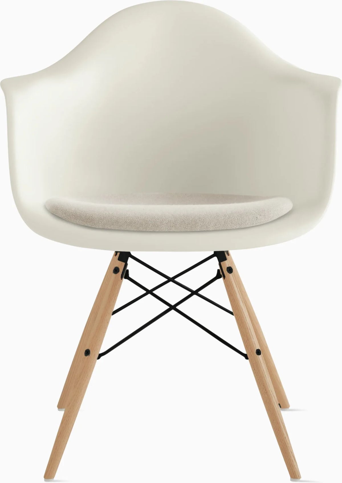 Eames Molded Plastic Armchair with Seat Pad