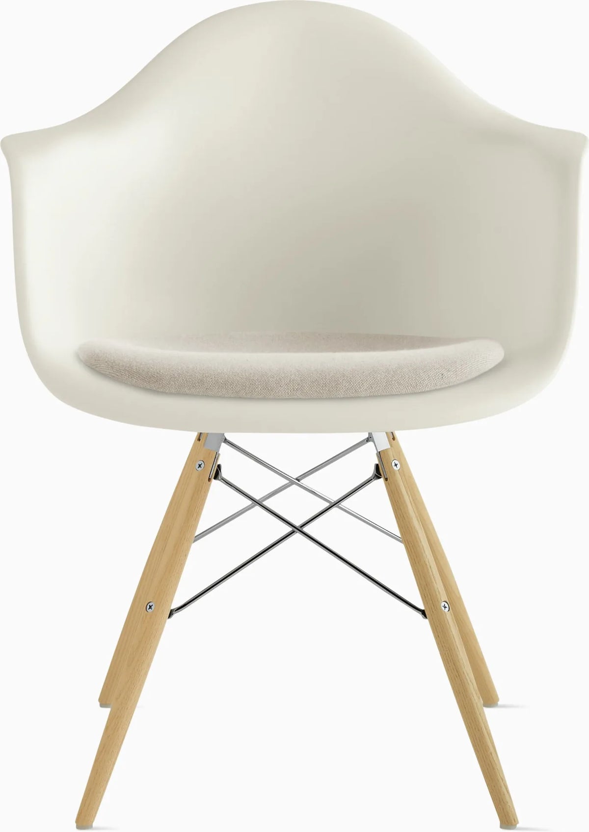 Eames Molded Plastic Armchair with Seat Pad