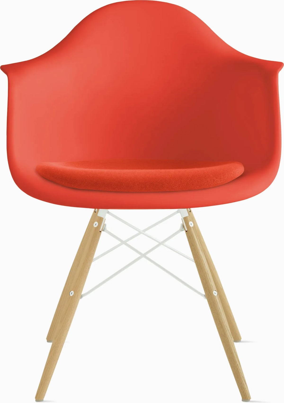 Eames Molded Plastic Armchair with Seat Pad