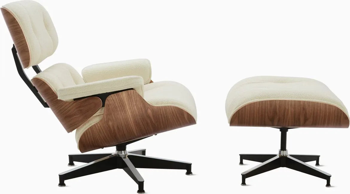 Eames Lounge Chair and Ottoman, Vegan Leather