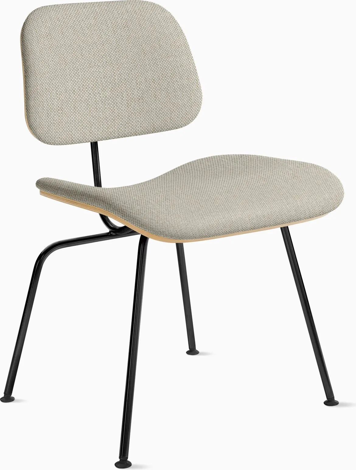 Eames Molded Plywood Dining Chair Metal Base (DCM), Upholstered