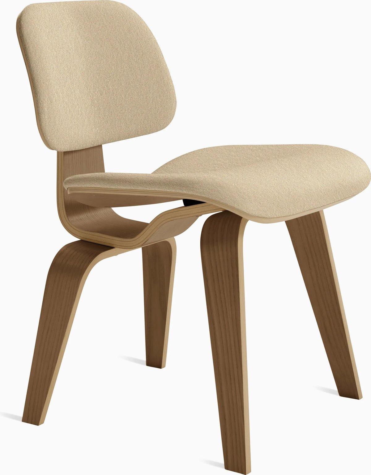 Eames Molded Plywood Dining Chair Wood Base (DCW), Upholstered