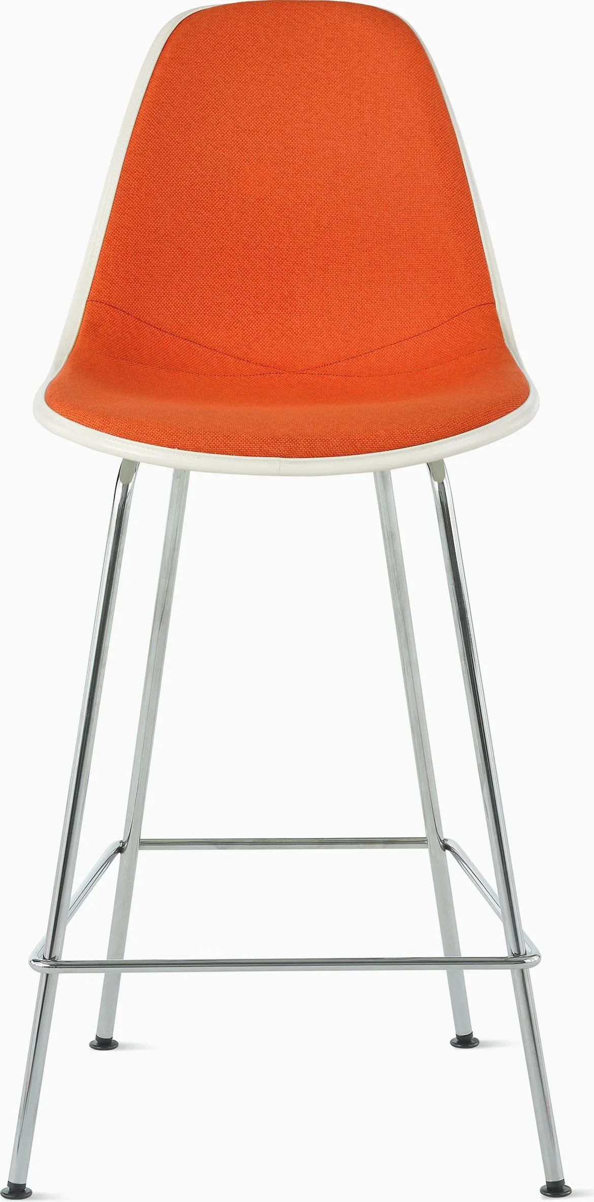 Eames Upholstered Molded Plastic Stool