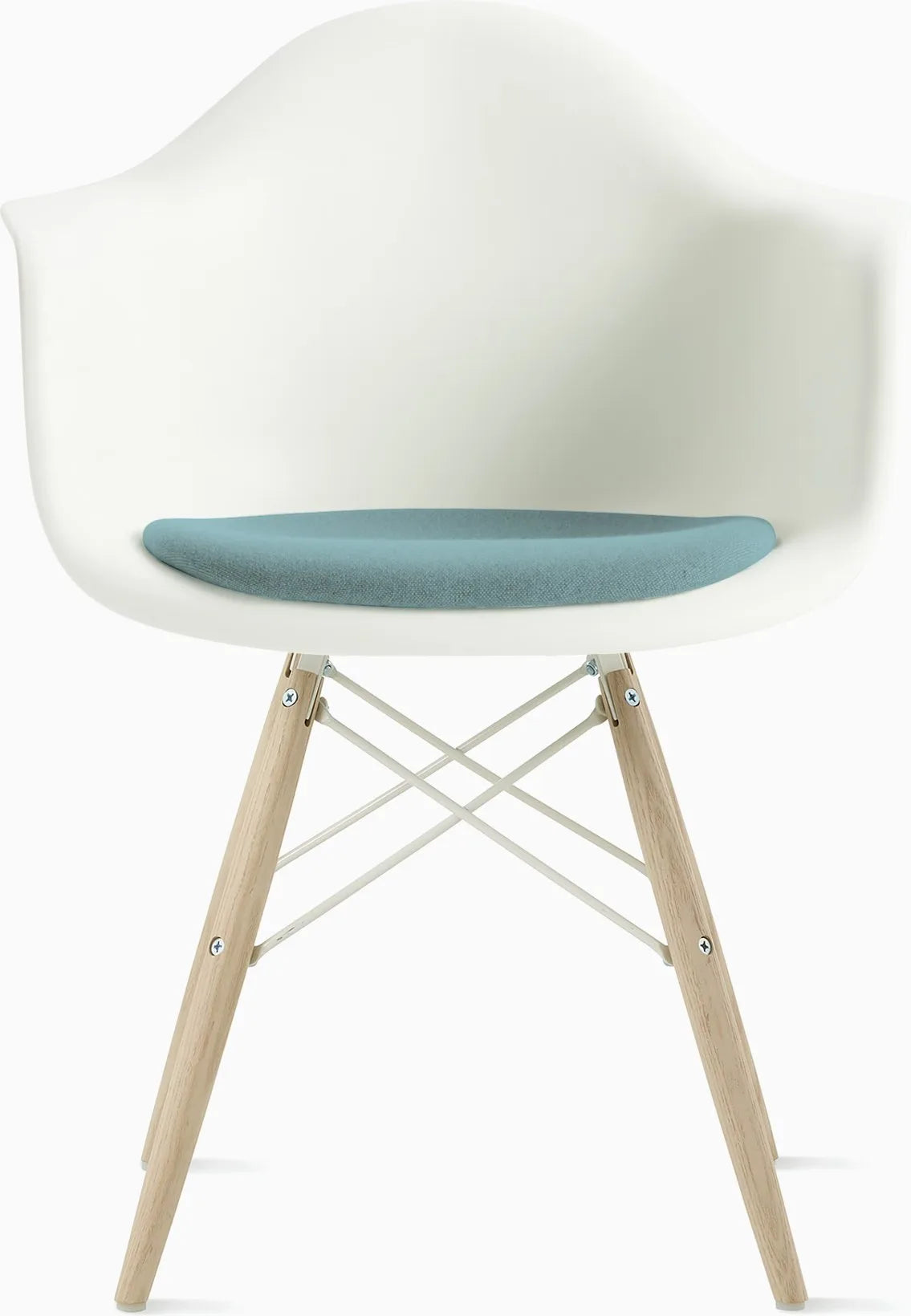Eames Molded Plastic Armchair with Seat Pad