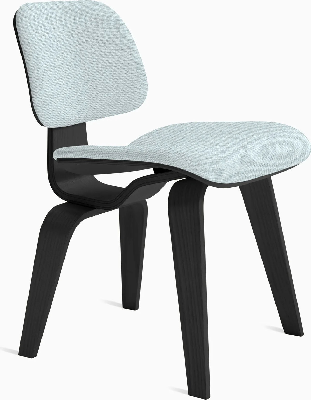 Eames Molded Plywood Dining Chair Wood Base (DCW), Upholstered