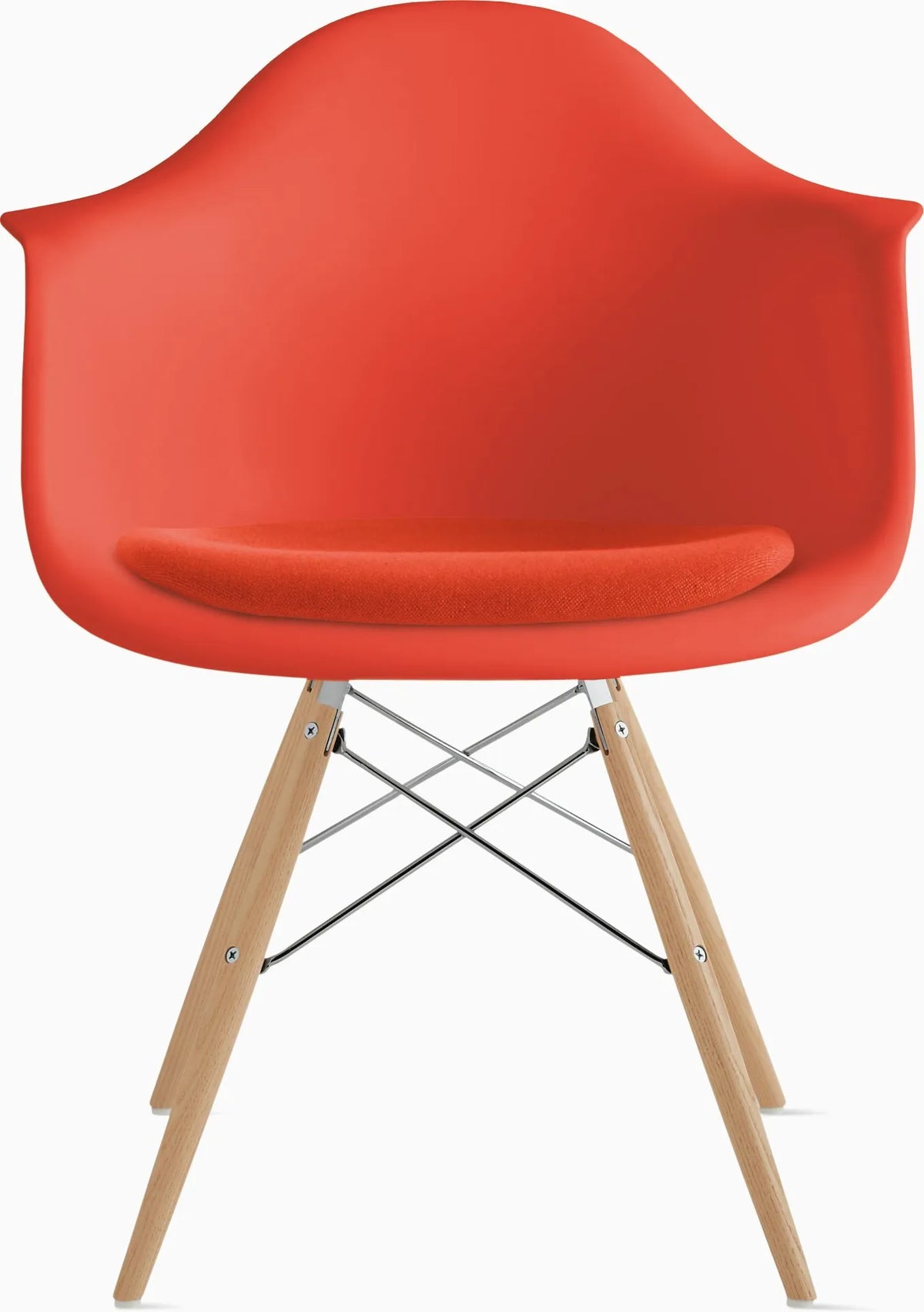 Eames Molded Plastic Armchair with Seat Pad