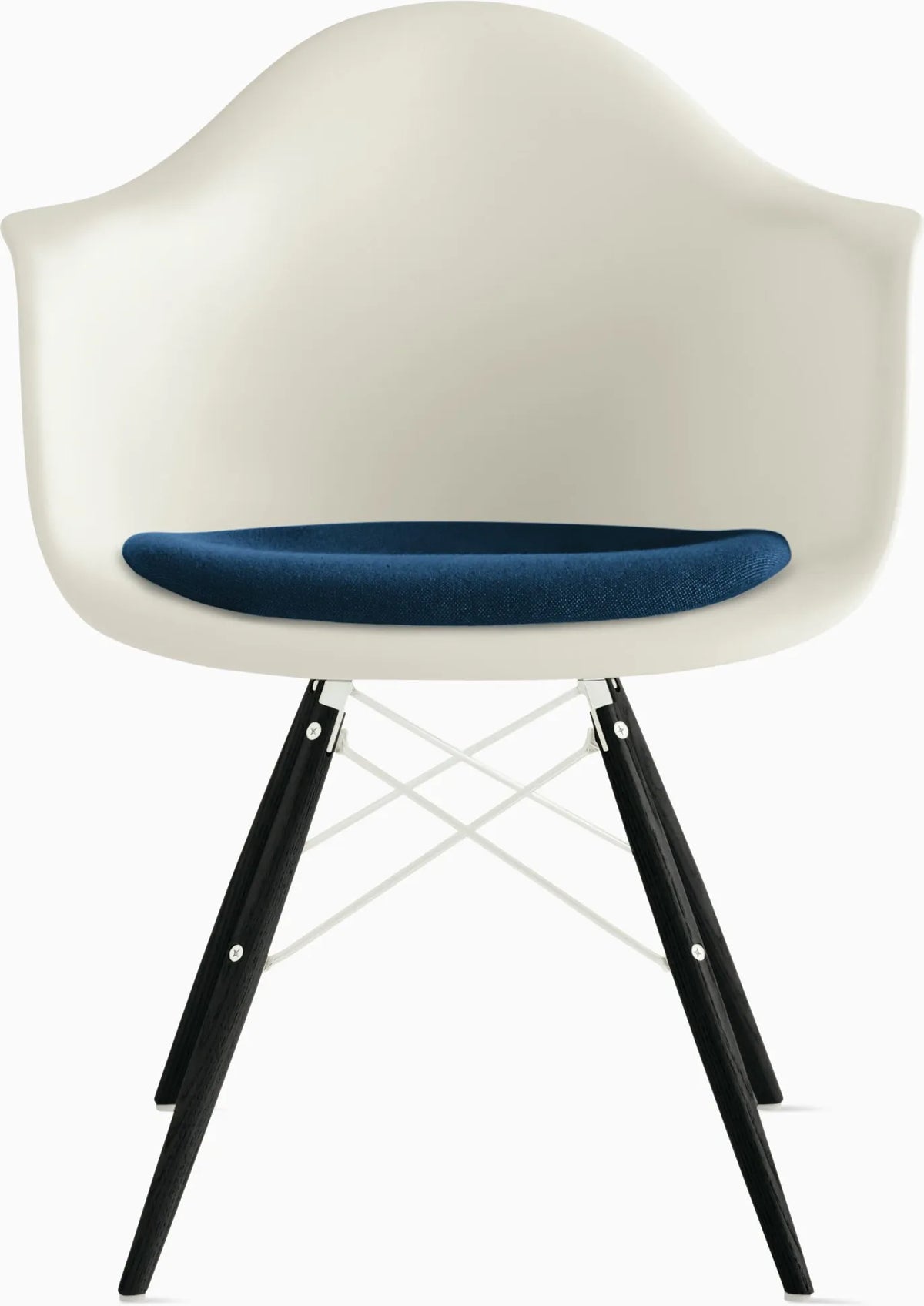 Eames Molded Plastic Armchair with Seat Pad