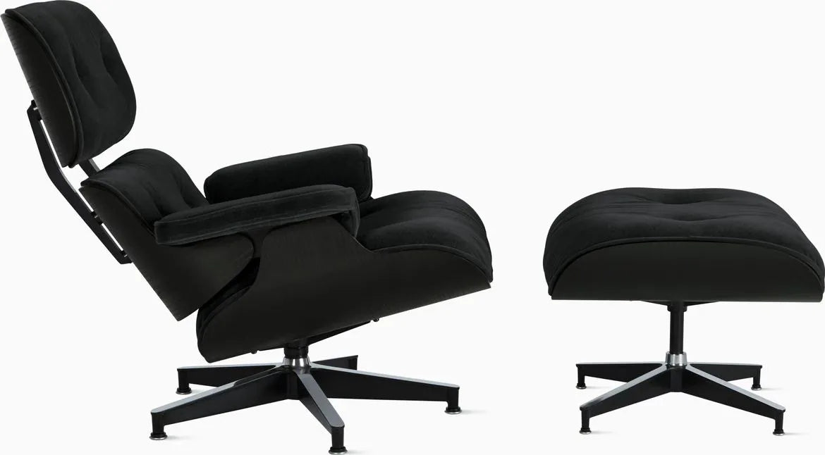 Eames Lounge Chair and Ottoman, Vegan Leather