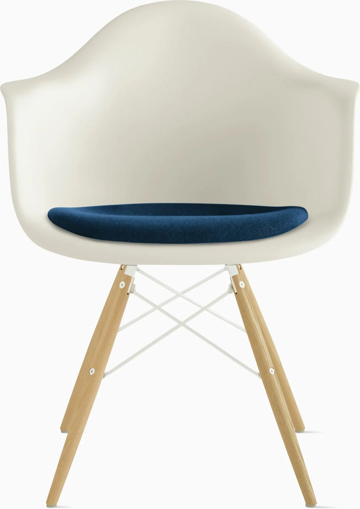 Eames Molded Plastic Armchair with Seat Pad