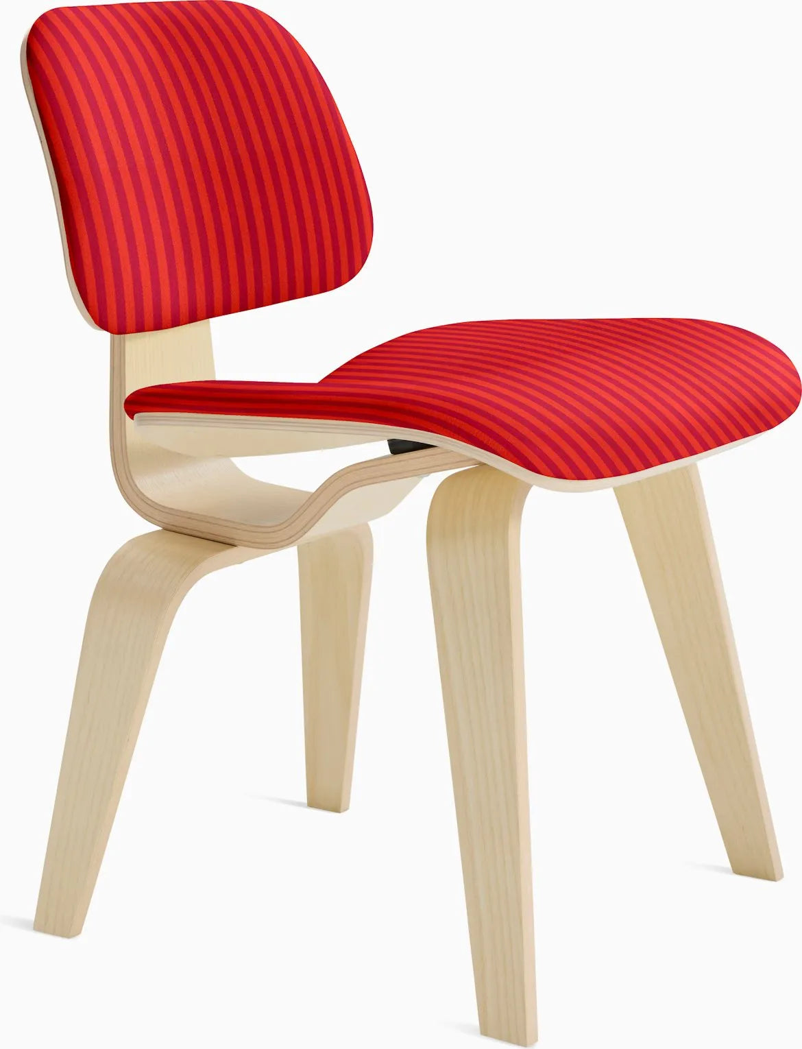 Eames Molded Plywood Dining Chair Wood Base (DCW), Upholstered