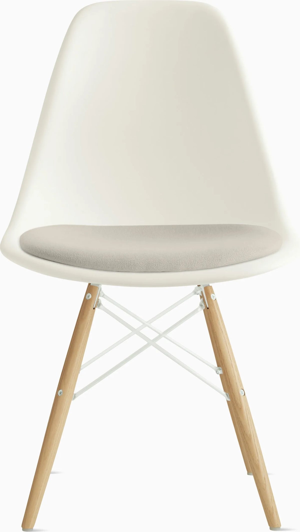 Eames Molded Plastic Side Chair with Seat Pad