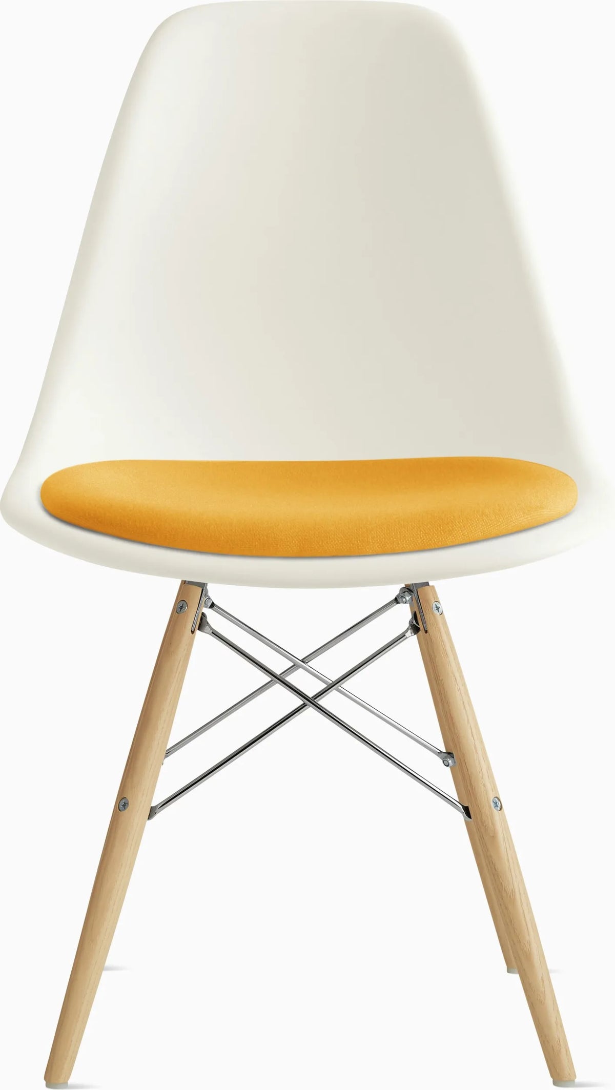 Eames Molded Plastic Side Chair with Seat Pad