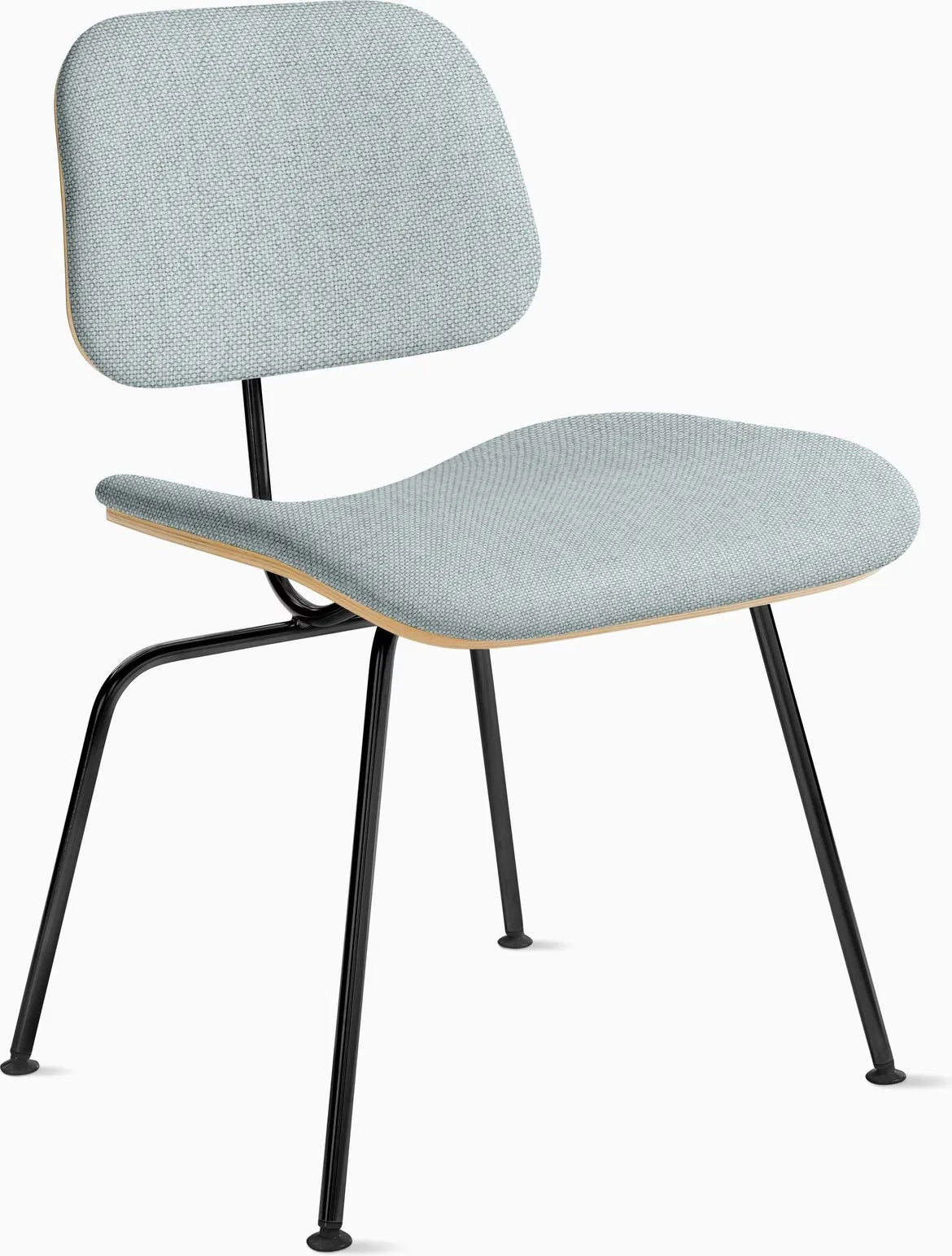 Eames Molded Plywood Dining Chair Metal Base (DCM), Upholstered