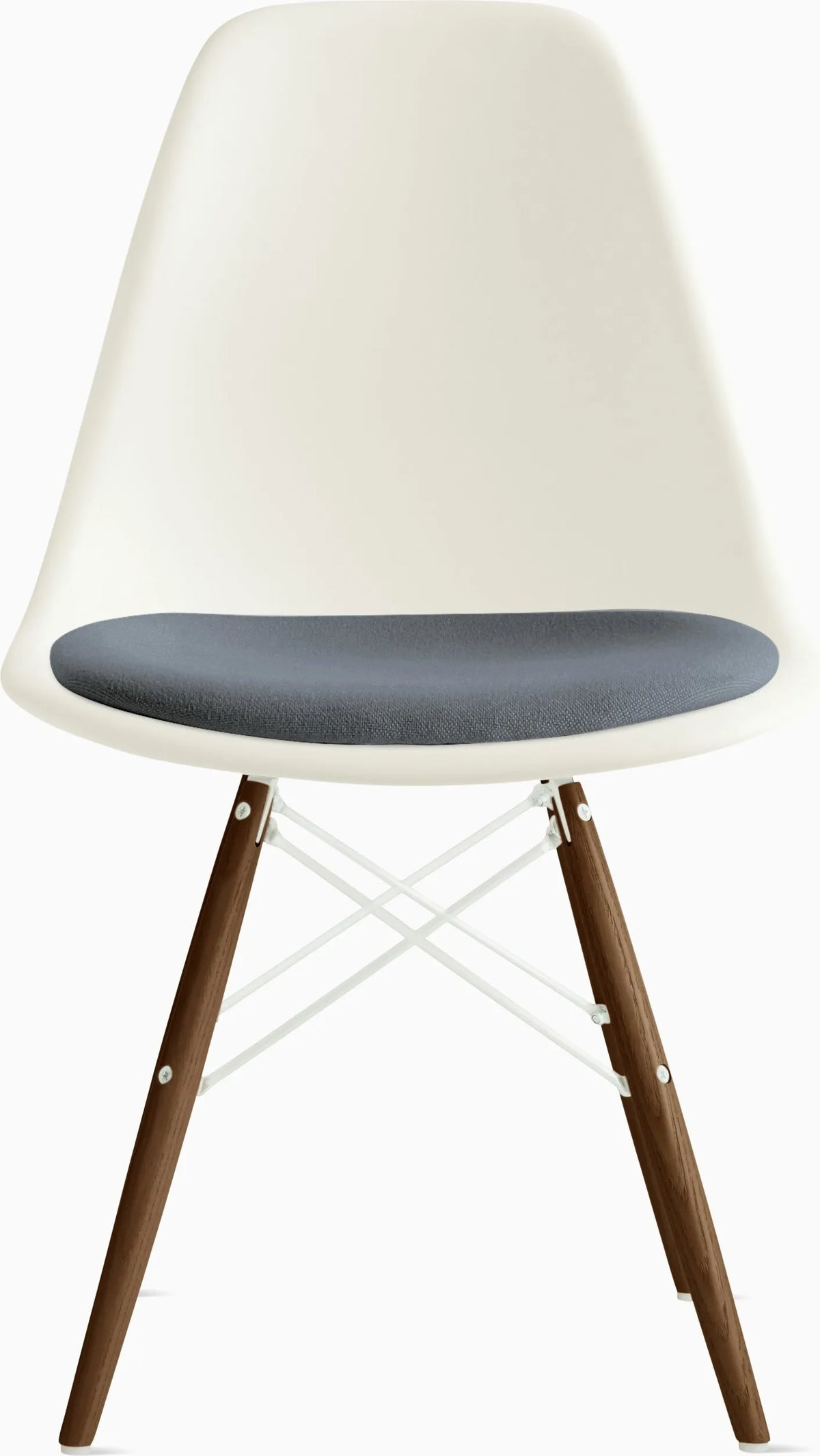 Eames Molded Plastic Side Chair with Seat Pad