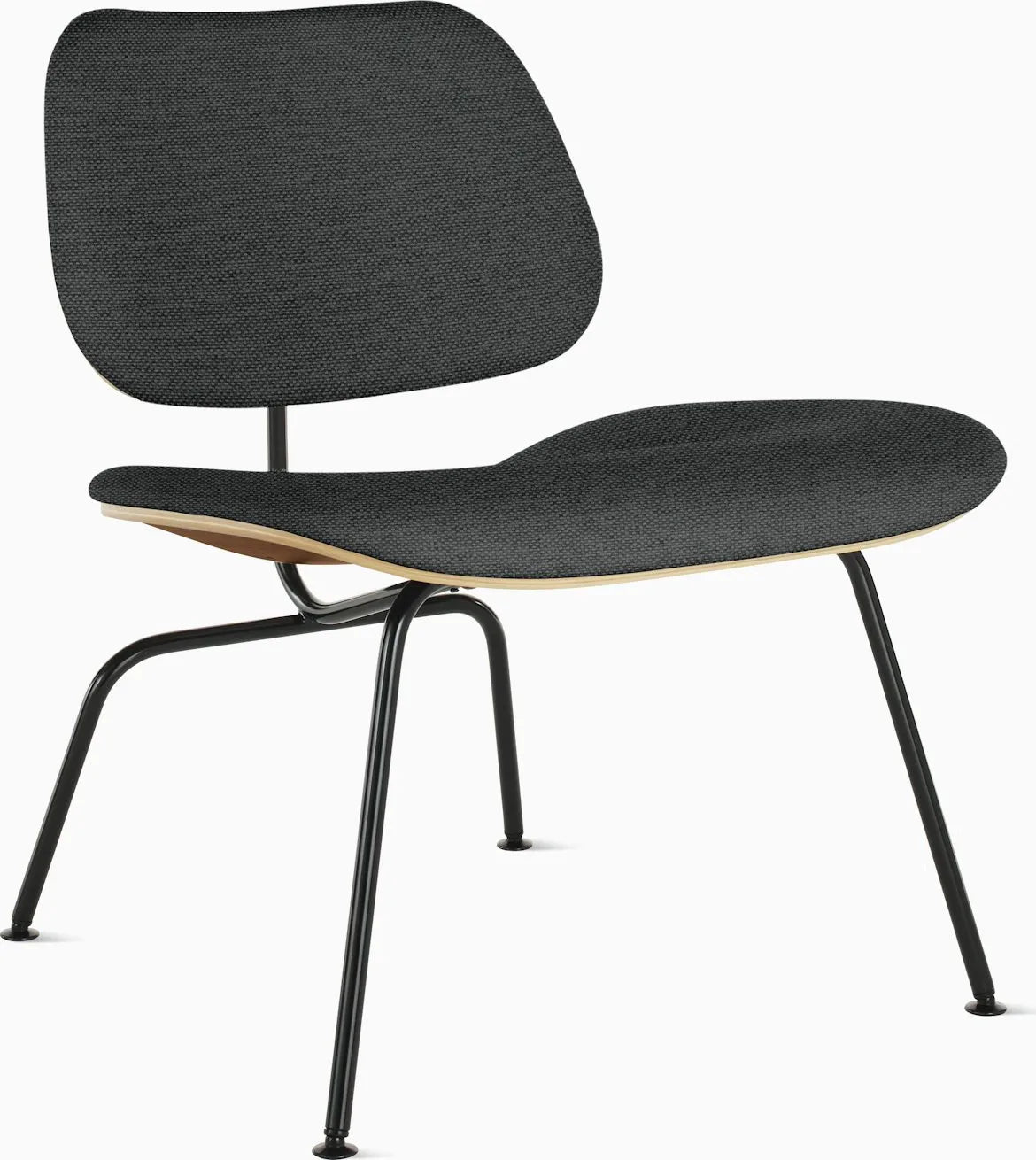 Eames Molded Plywood Lounge Chair Metal Base (LCM), Upholstered