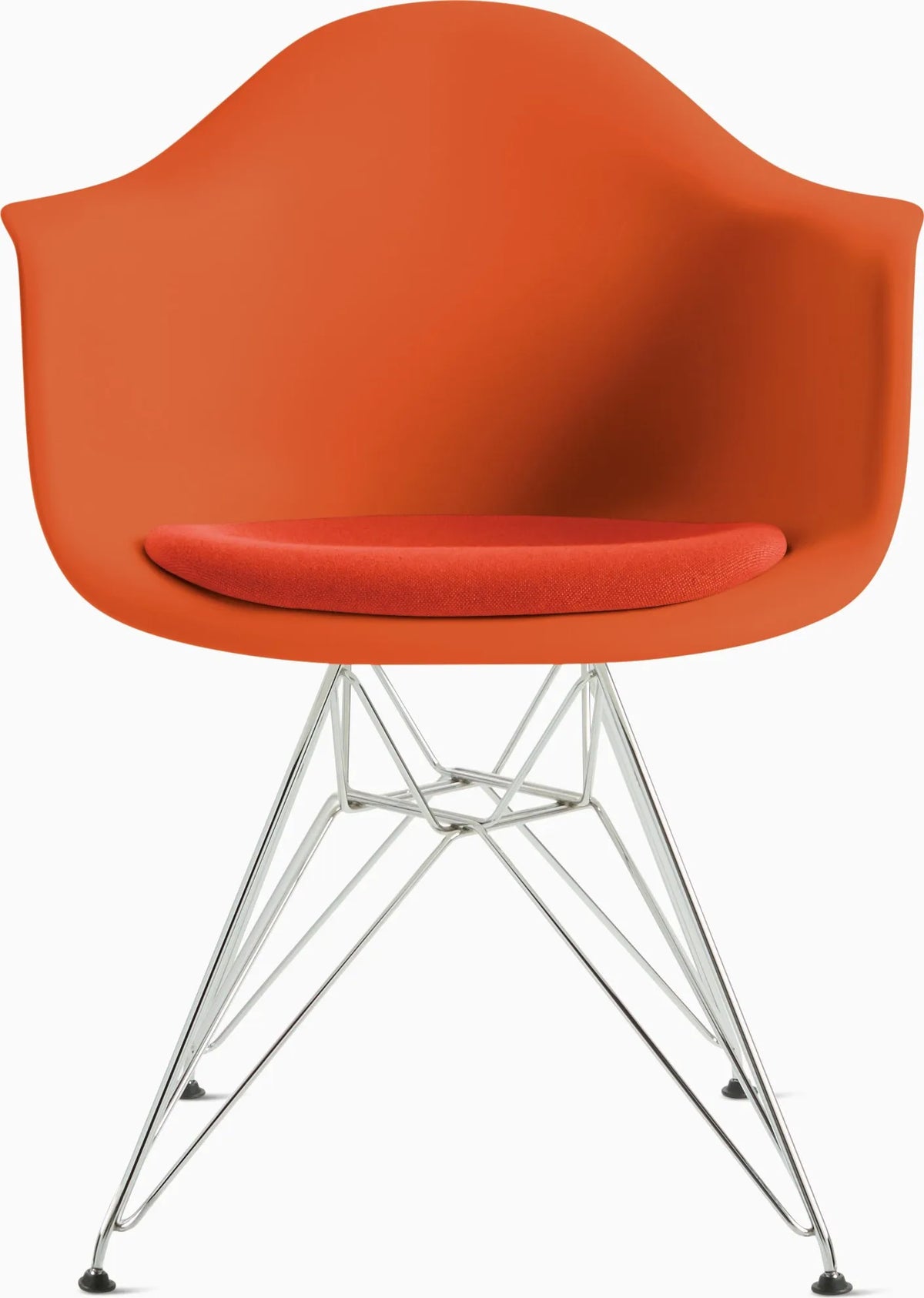 Eames Molded Plastic Armchair with Seat Pad