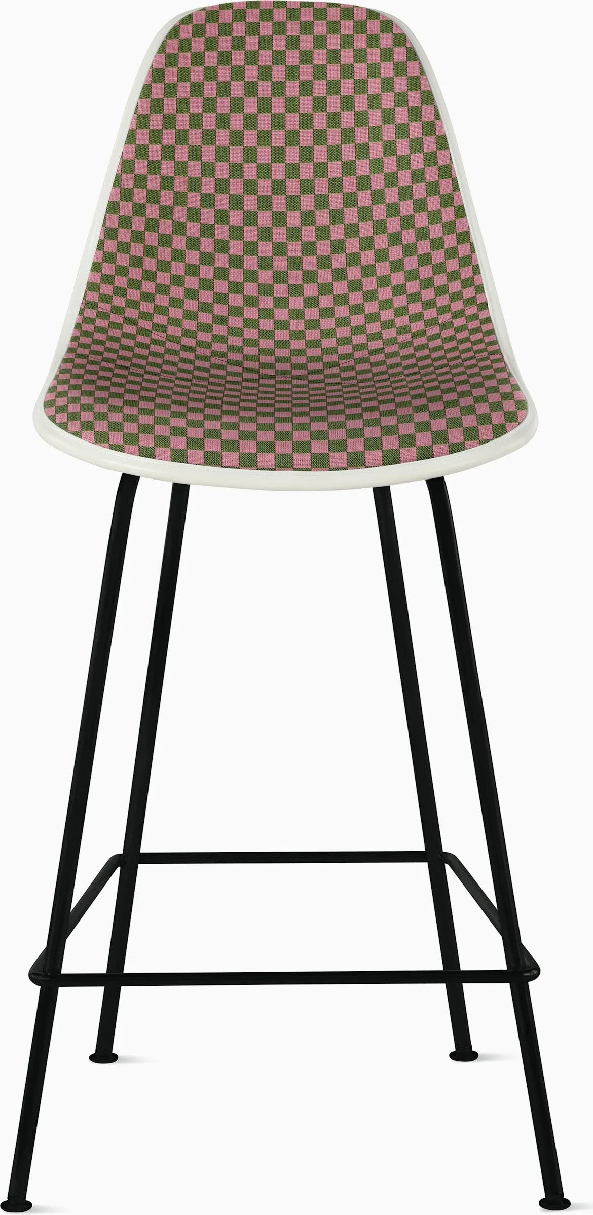 Eames Upholstered Molded Plastic Stool
