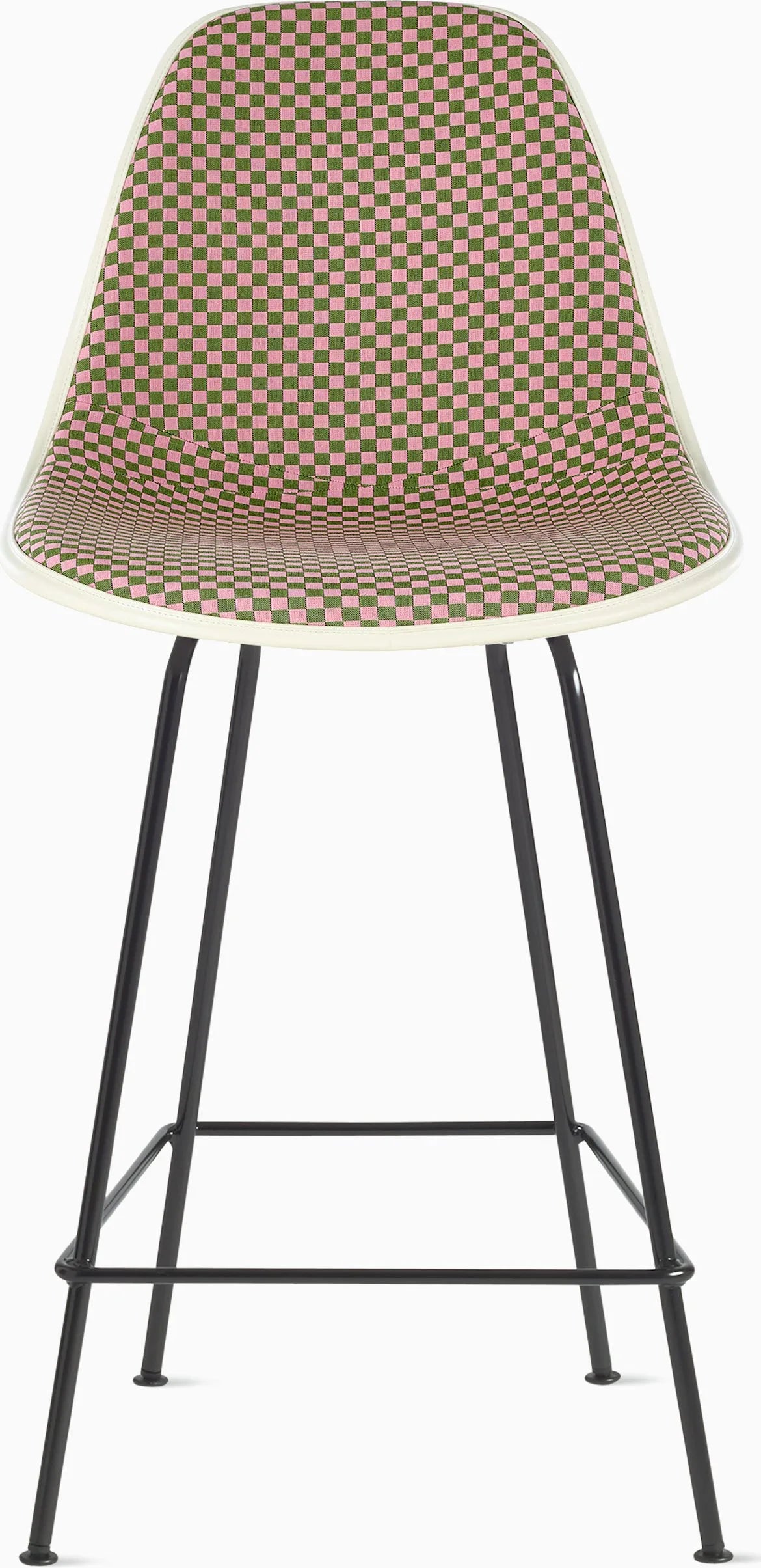 Eames Upholstered Molded Fiberglass Stool