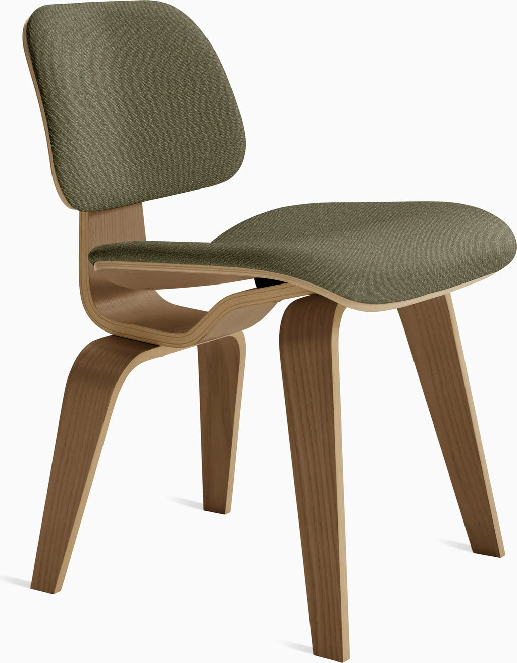 Eames Molded Plywood Dining Chair Wood Base (DCW), Upholstered