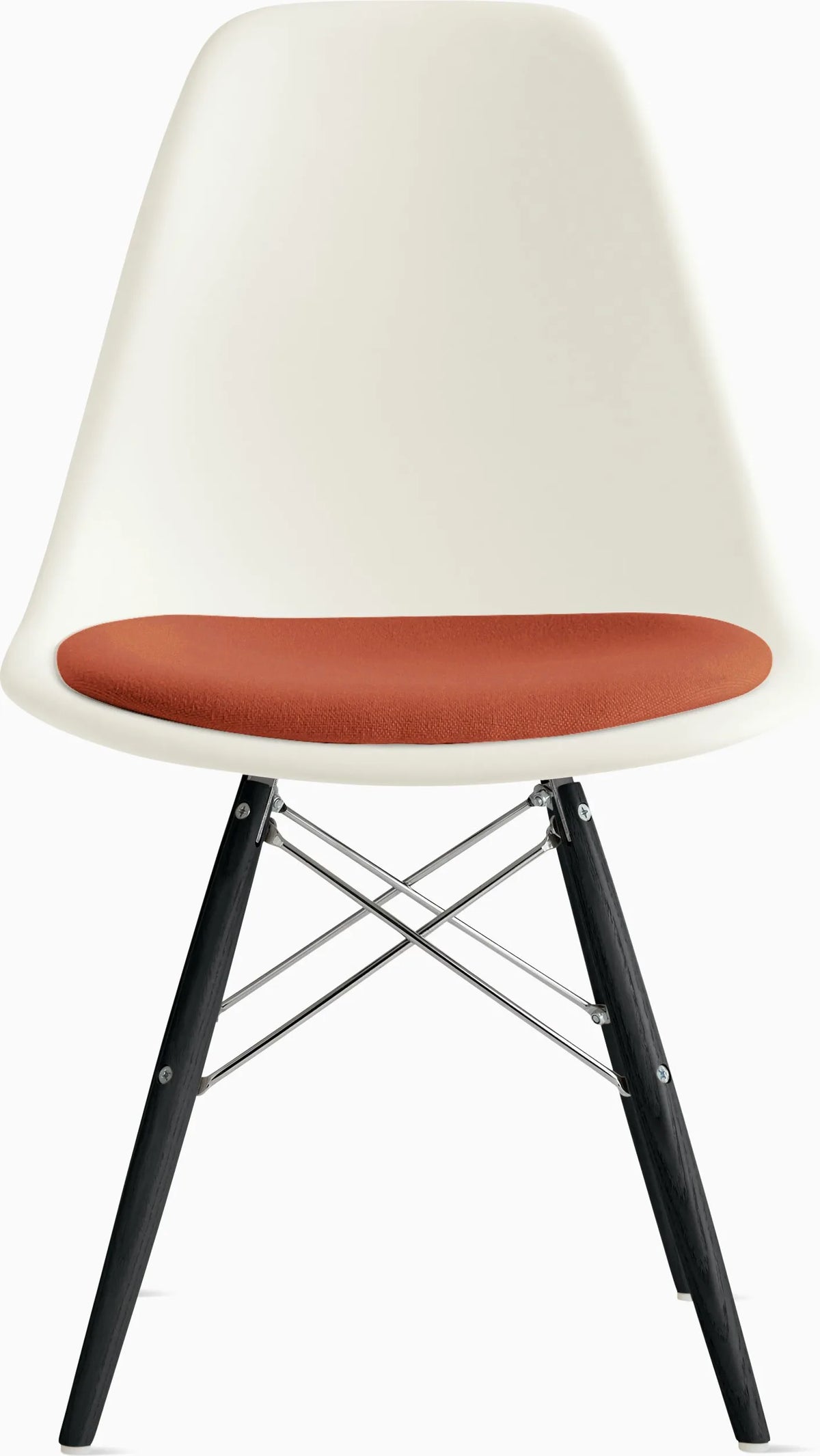 Eames Molded Plastic Side Chair with Seat Pad