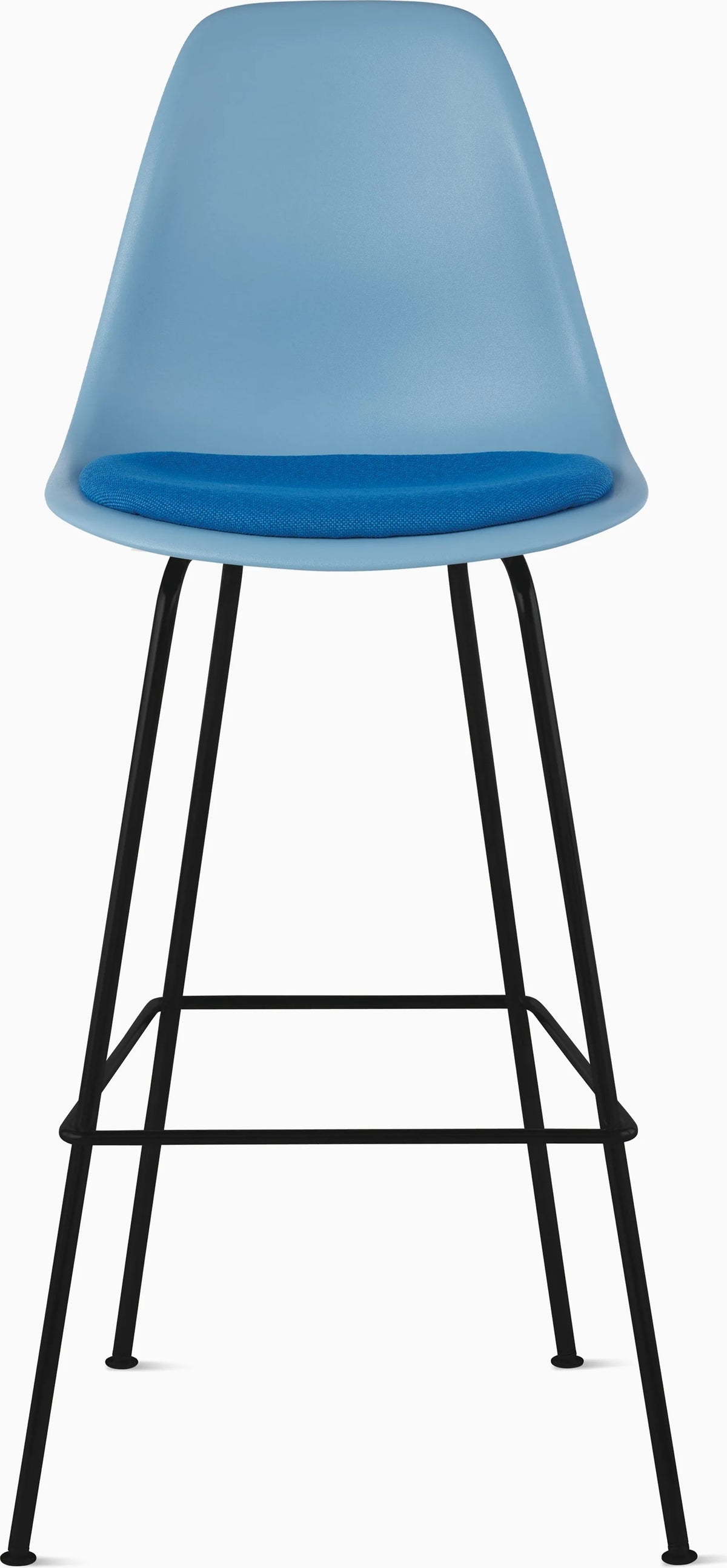 Eames Molded Plastic Stool with Seat Pad