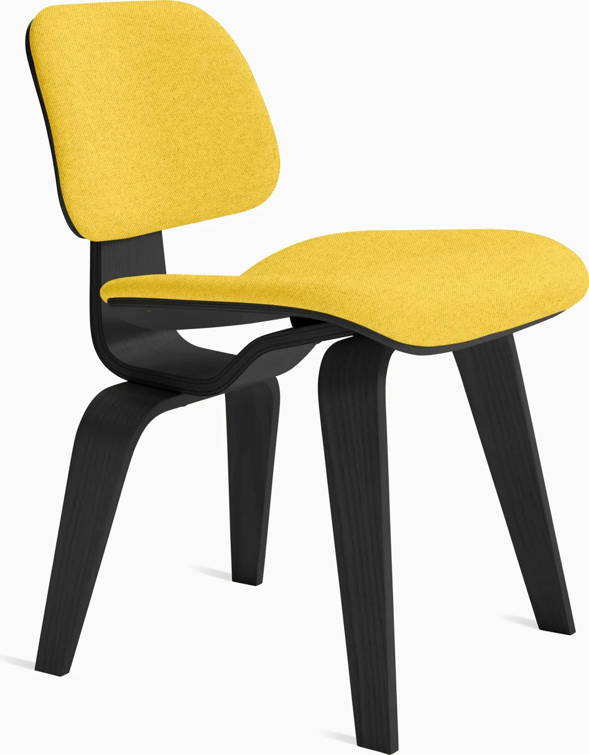 Eames Molded Plywood Dining Chair Wood Base (DCW), Upholstered