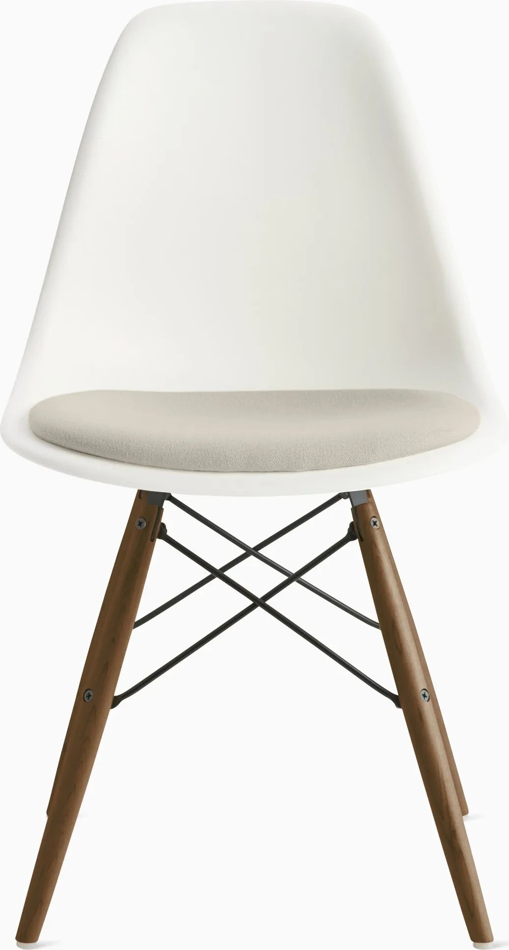 Eames Molded Plastic Side Chair with Seat Pad