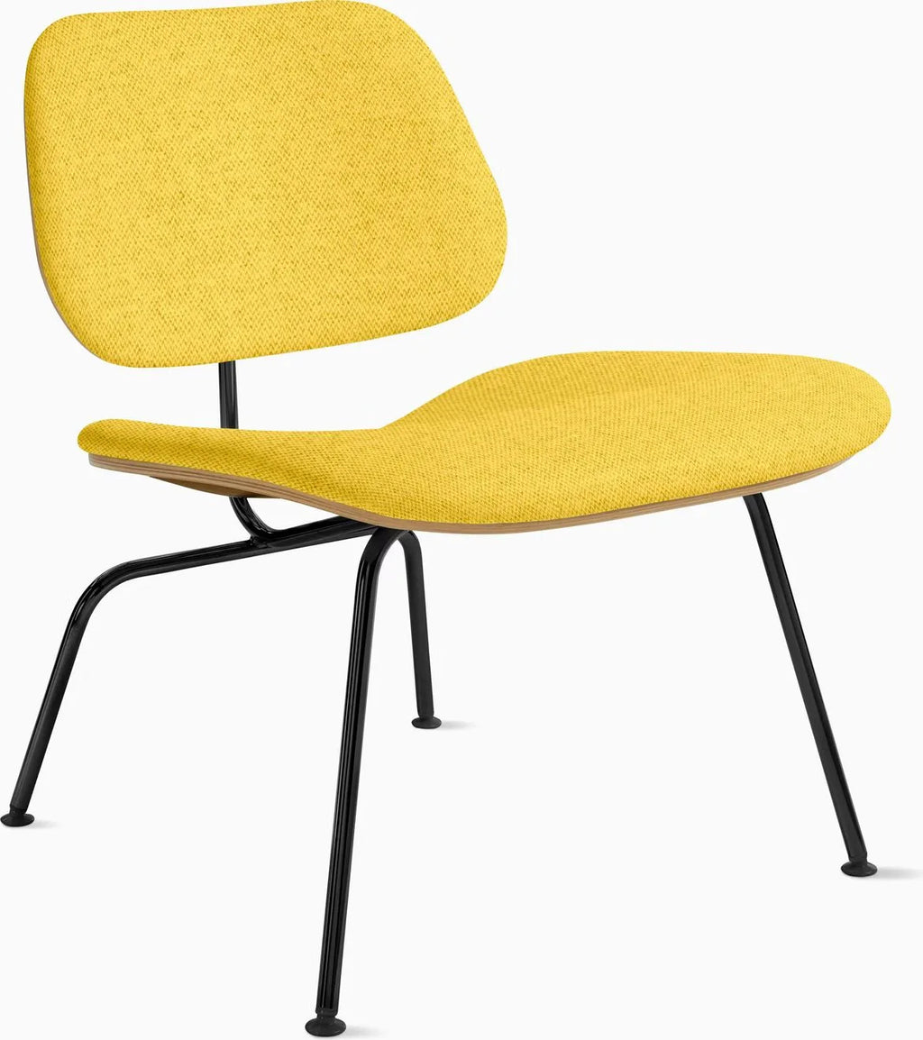 Eames Molded Plywood Lounge Chair Metal Base (LCM), Upholstered