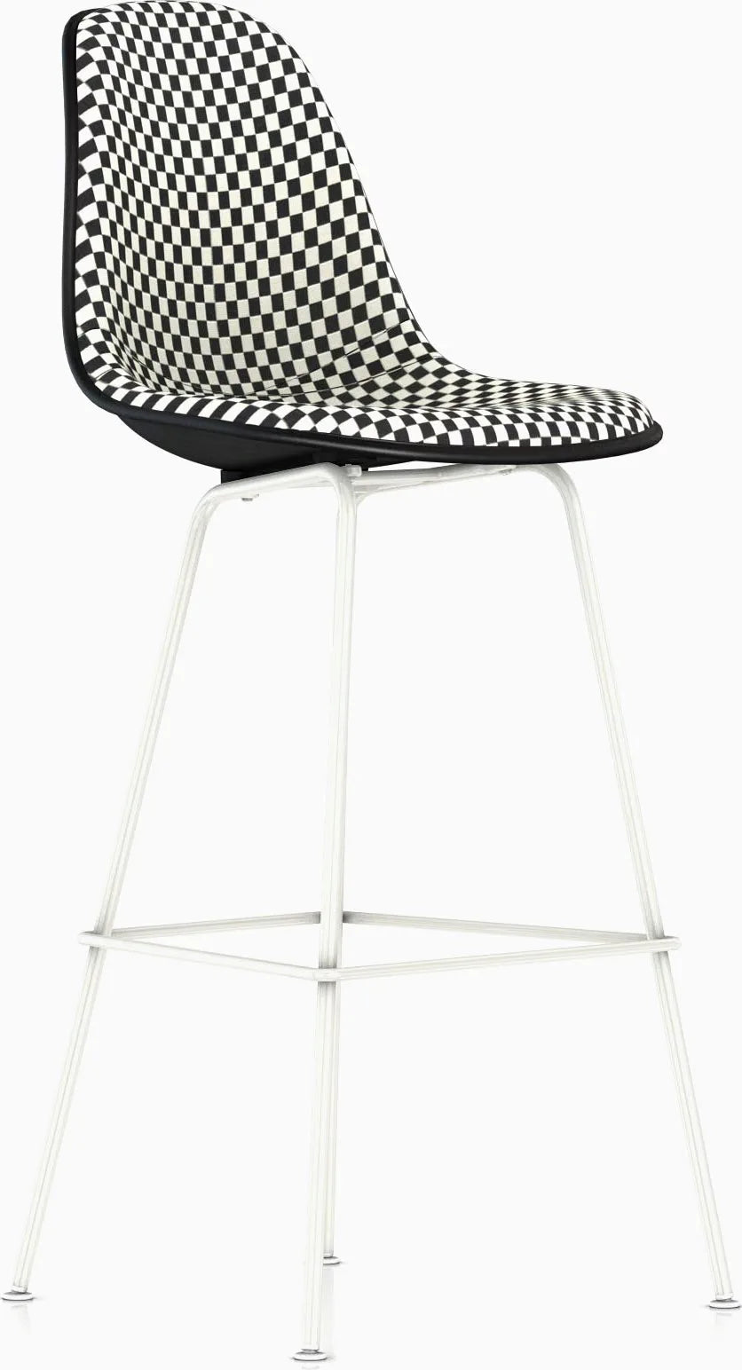 Eames Upholstered Molded Fiberglass Stool
