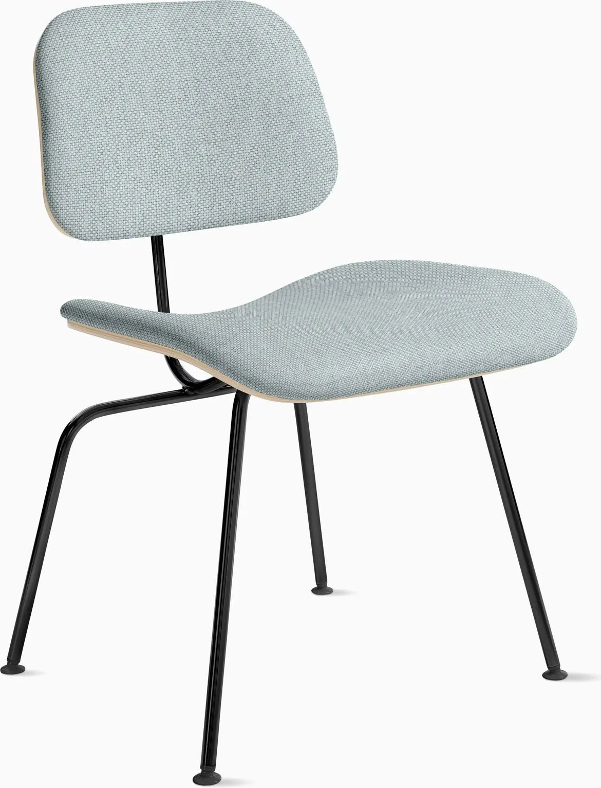 Eames Molded Plywood Dining Chair Metal Base (DCM), Upholstered