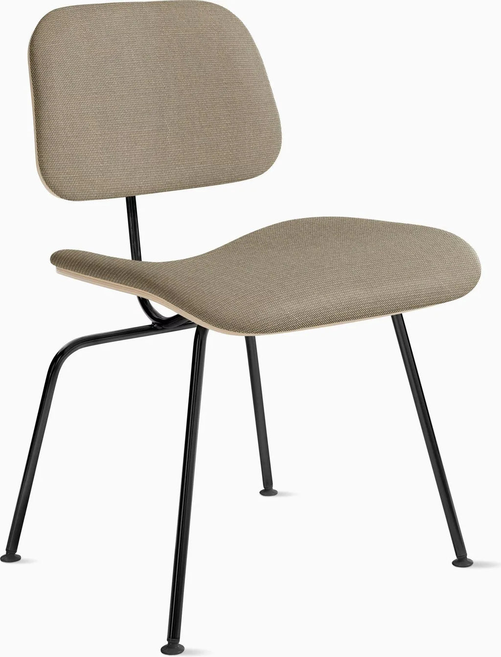 Eames Molded Plywood Dining Chair Metal Base (DCM), Upholstered