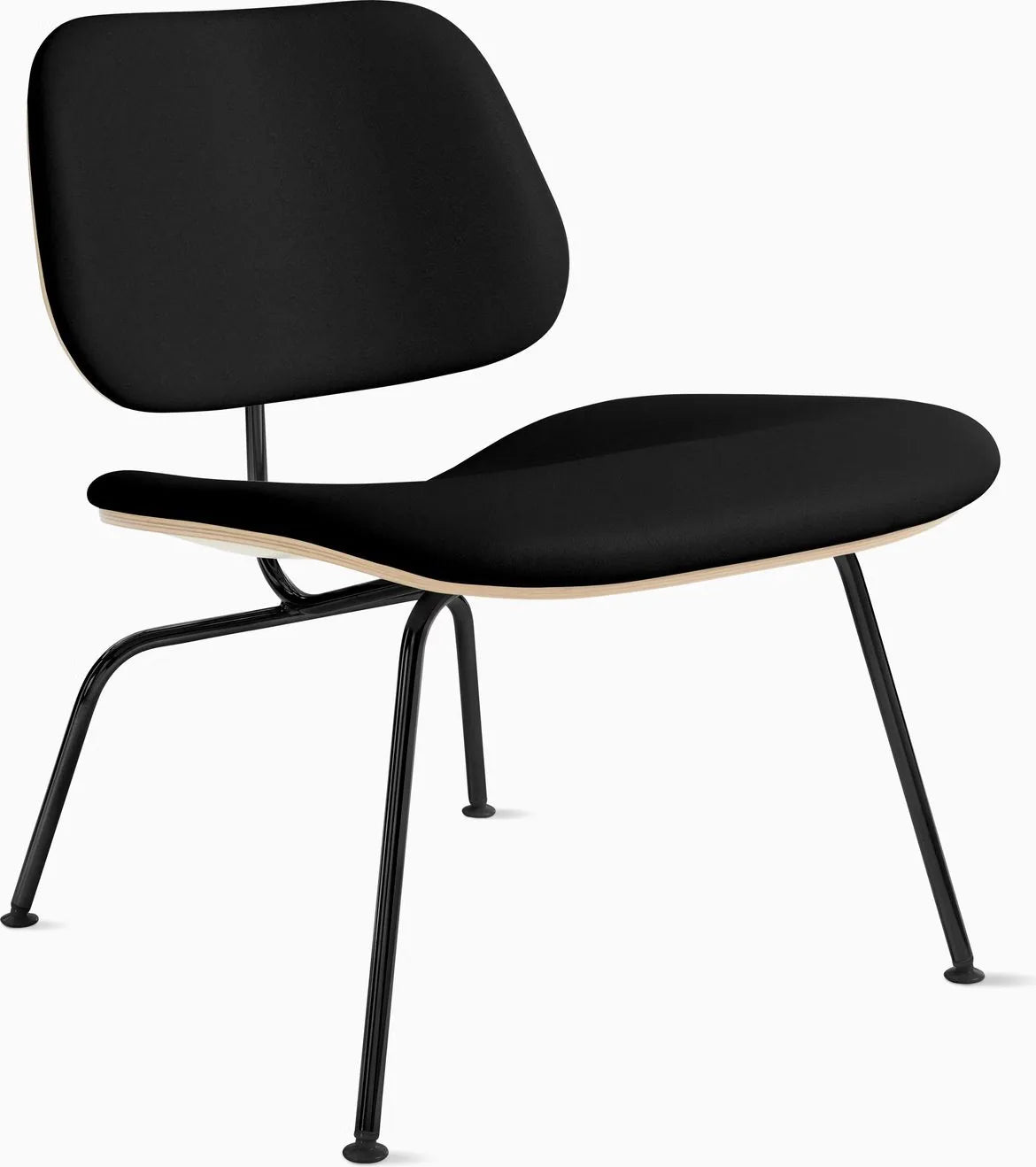 Eames Molded Plywood Lounge Chair Metal Base (LCM), Upholstered