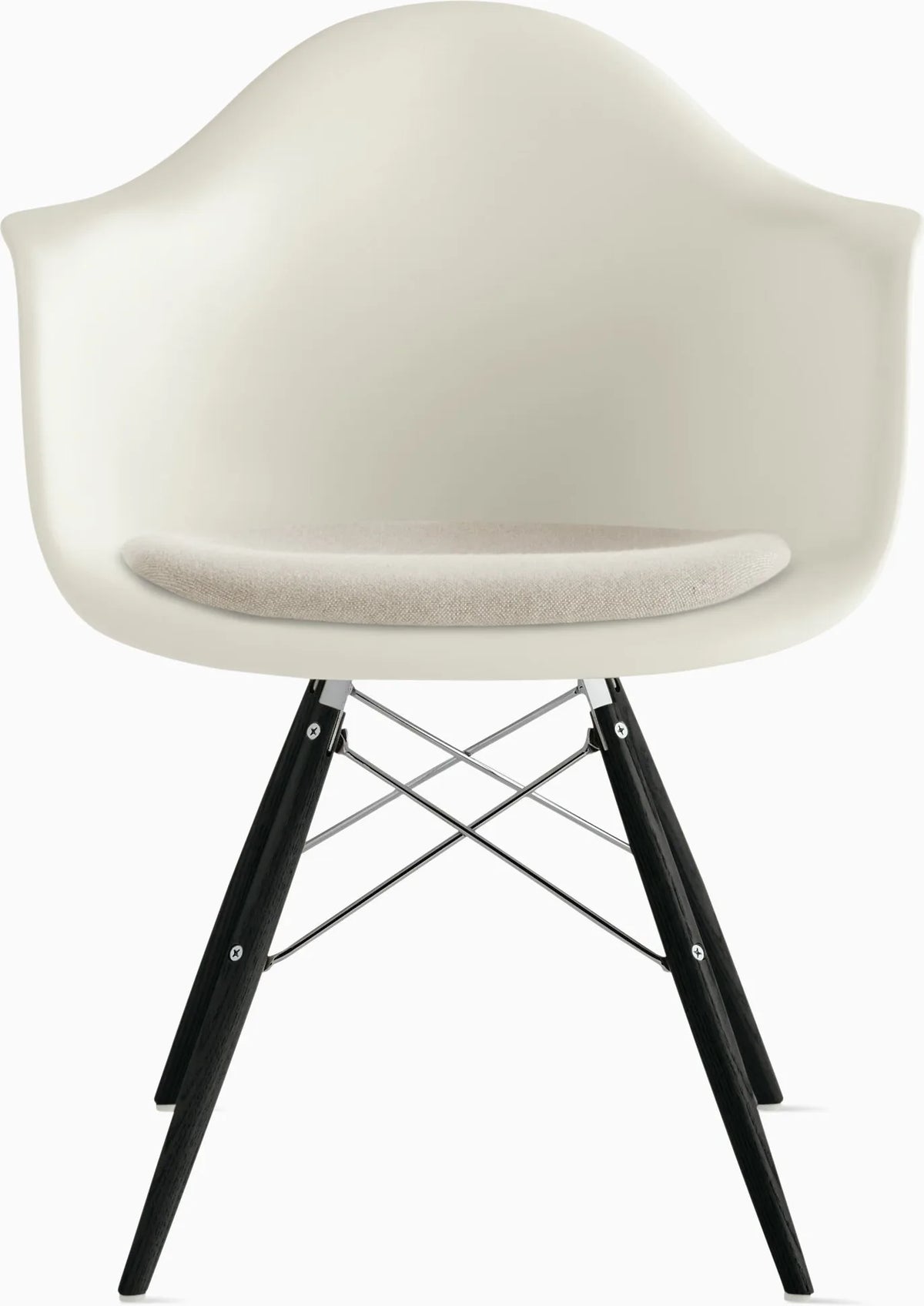 Eames Molded Plastic Armchair with Seat Pad