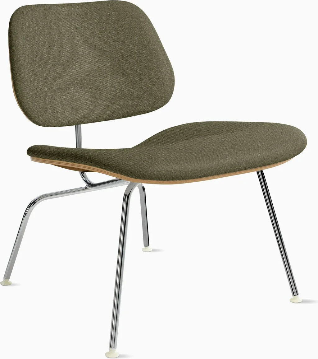 Eames Molded Plywood Lounge Chair Metal Base (LCM), Upholstered