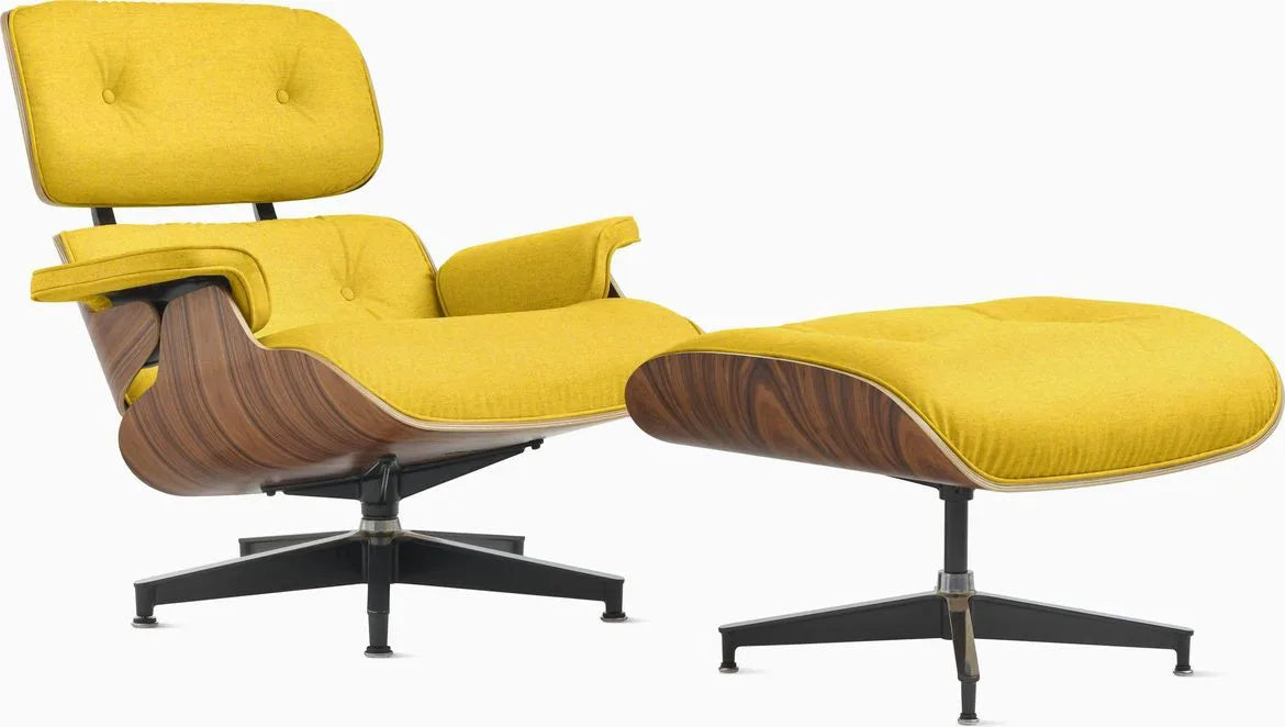 Eames Lounge Chair and Ottoman, Vegan Leather