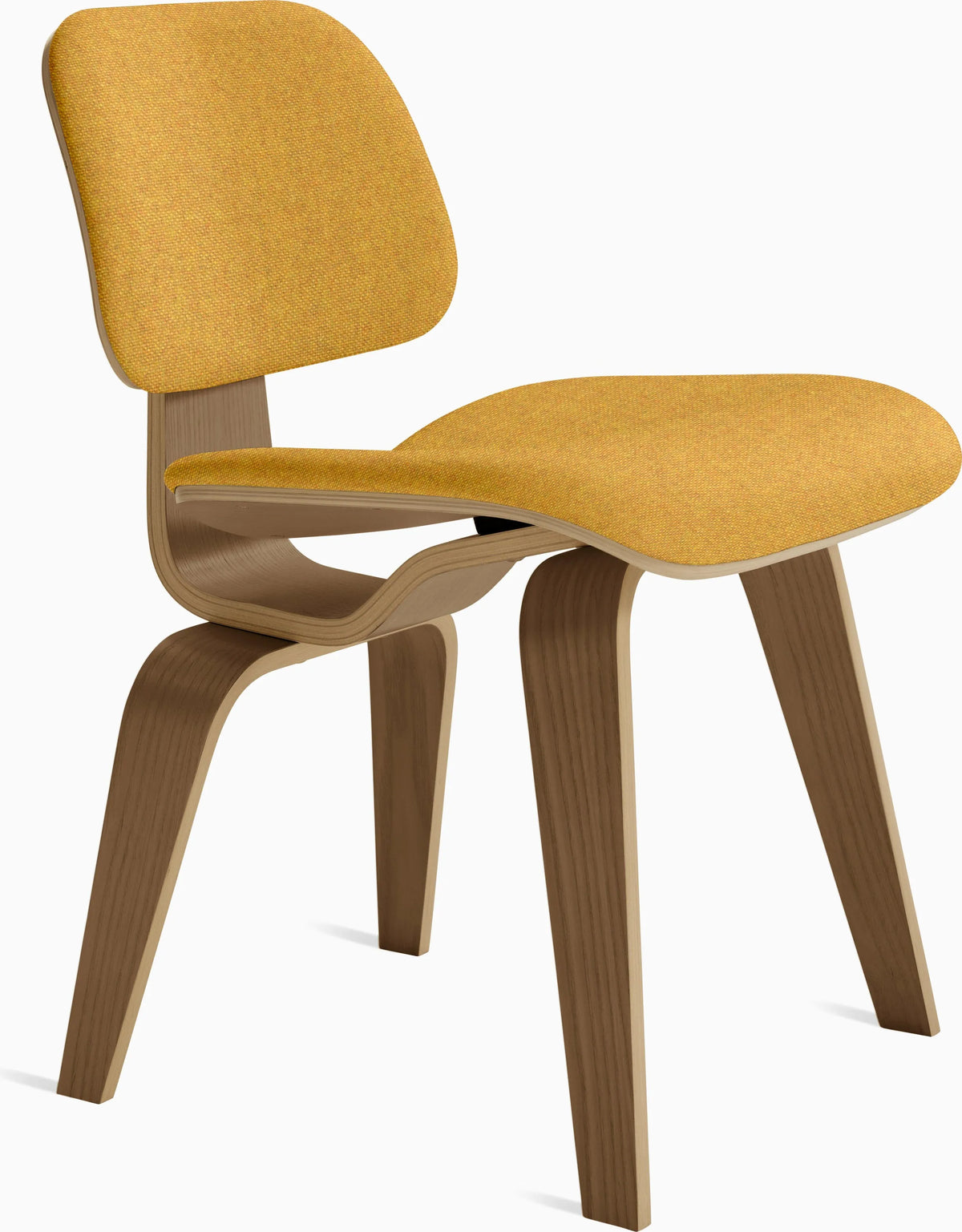 Eames Molded Plywood Dining Chair Wood Base (DCW), Upholstered
