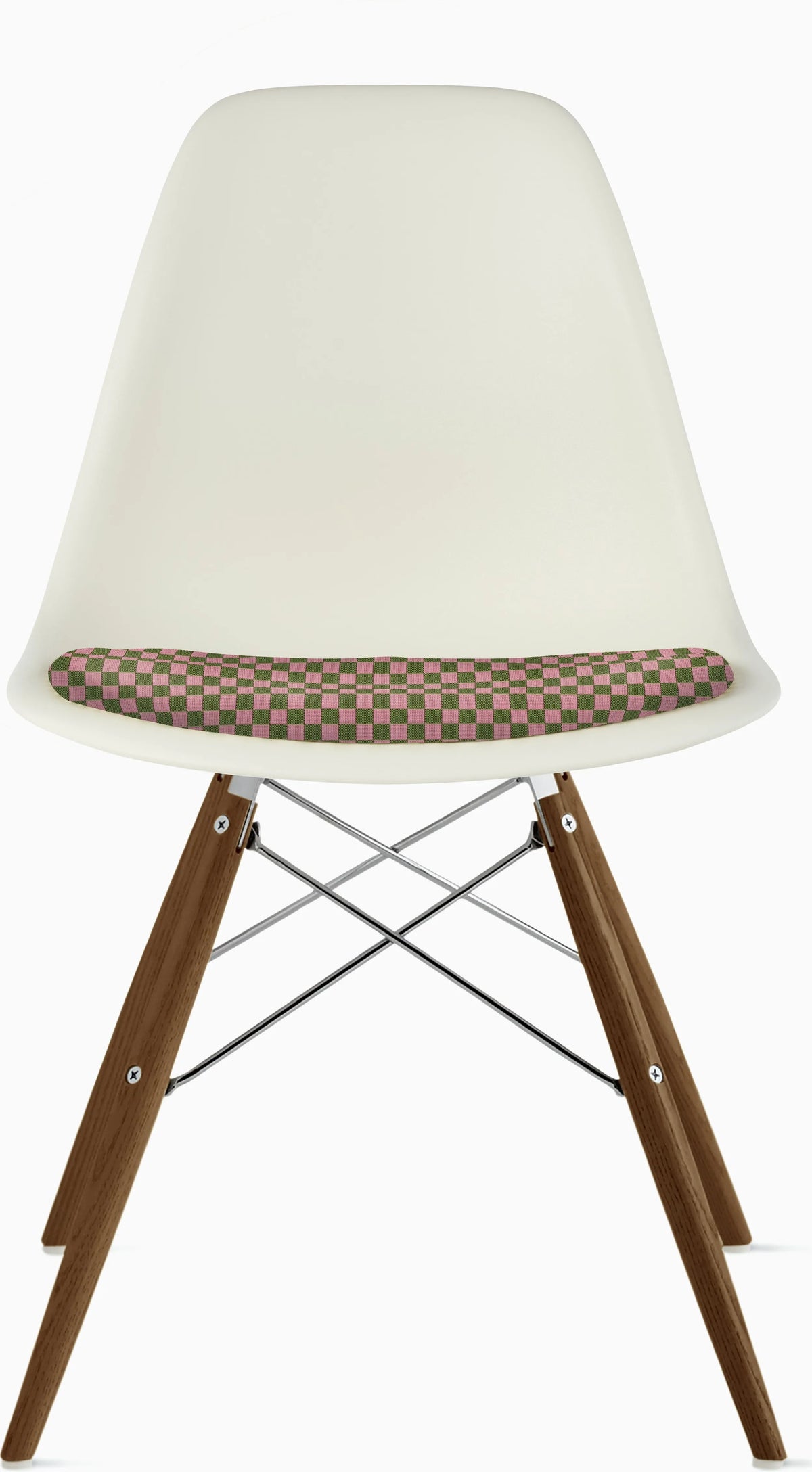 Eames Molded Plastic Side Chair with Seat Pad