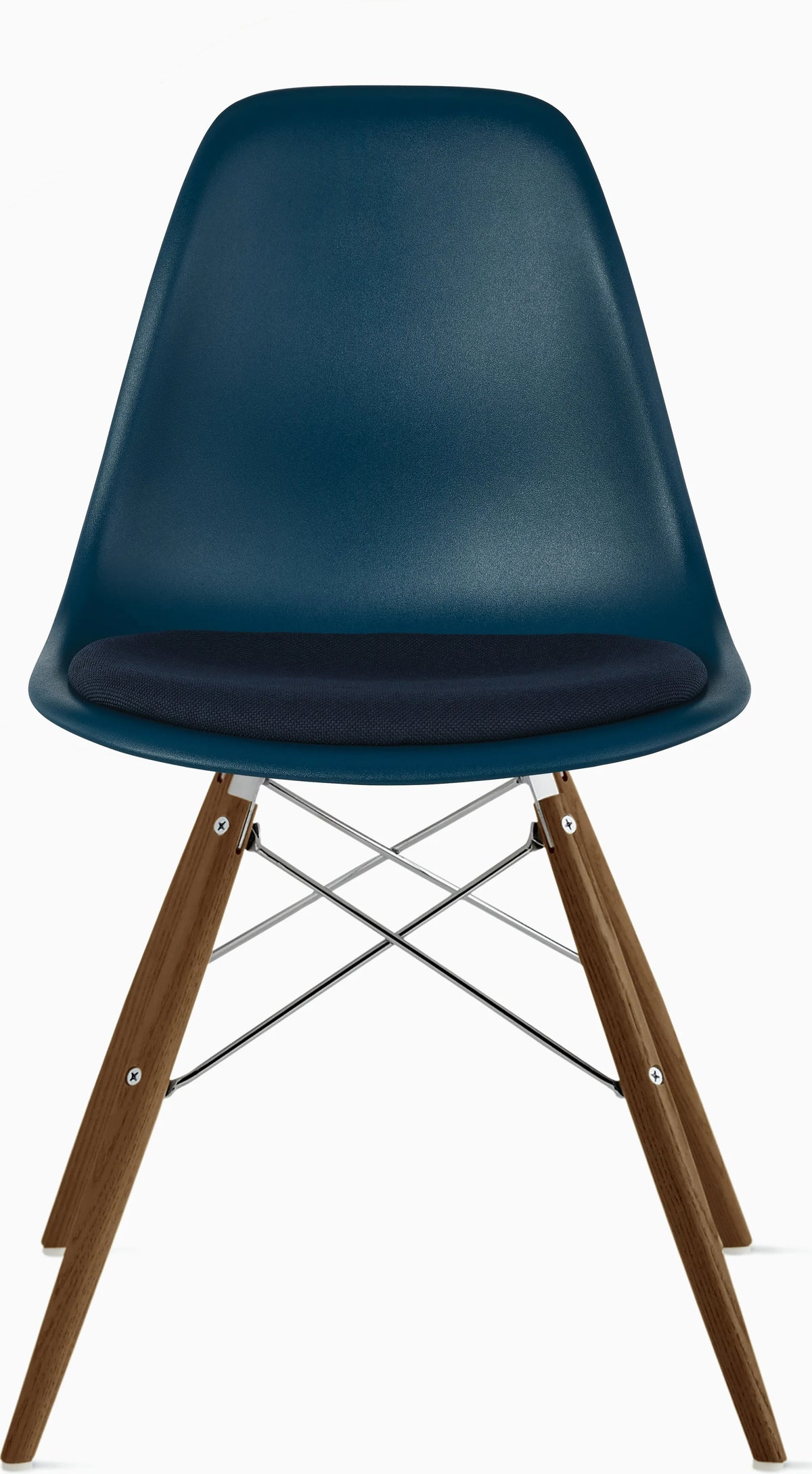 Eames Molded Plastic Side Chair with Seat Pad