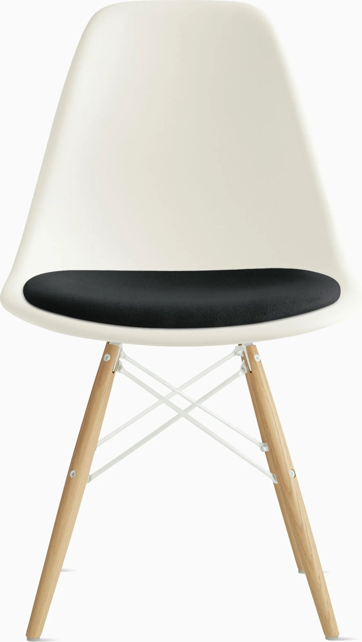 Eames Molded Plastic Side Chair with Seat Pad