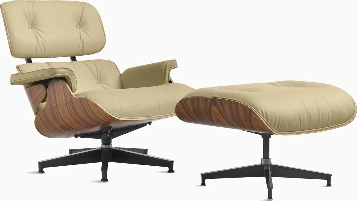 Eames Lounge Chair and Ottoman, Vegan Leather