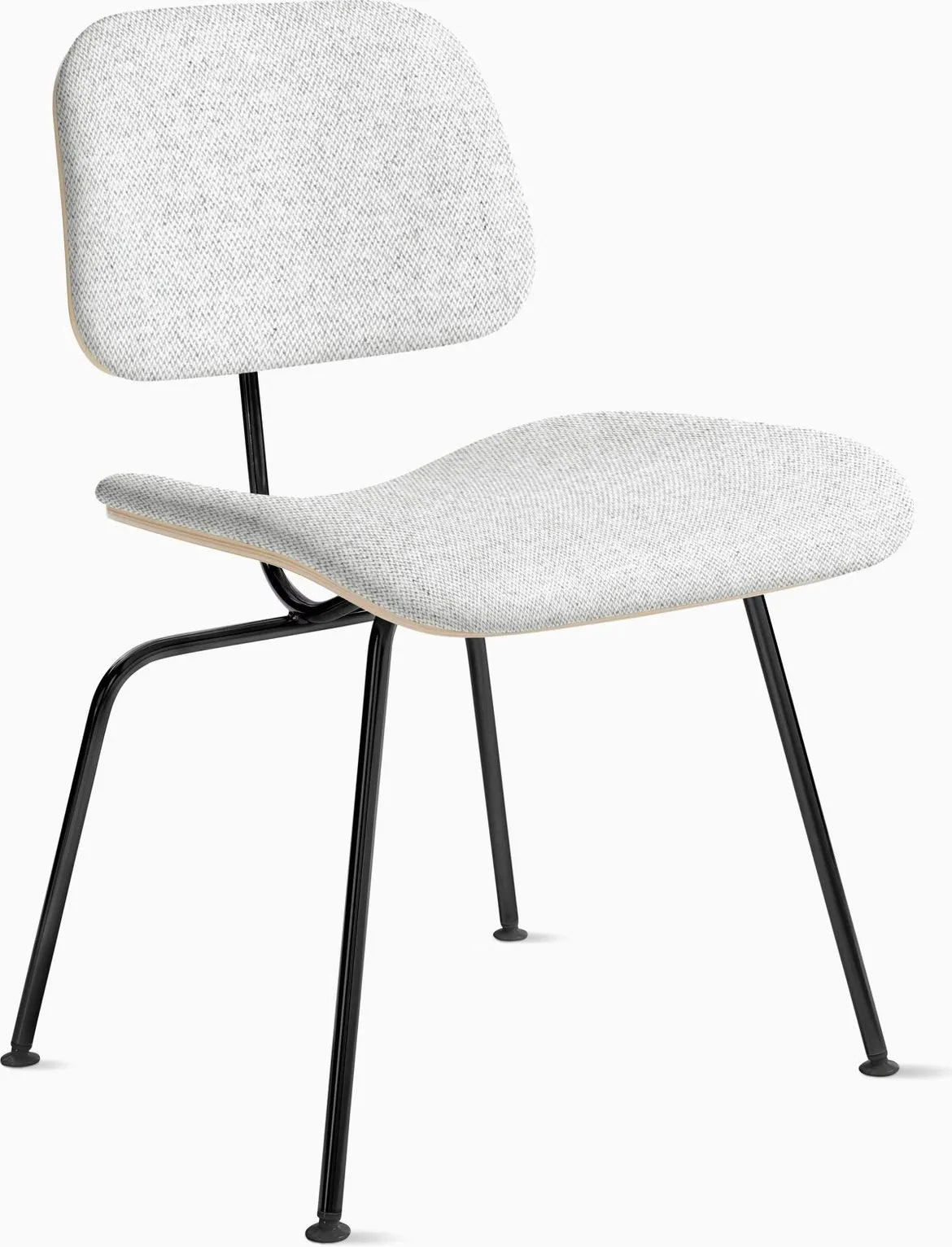 Eames Molded Plywood Dining Chair Metal Base (DCM), Upholstered